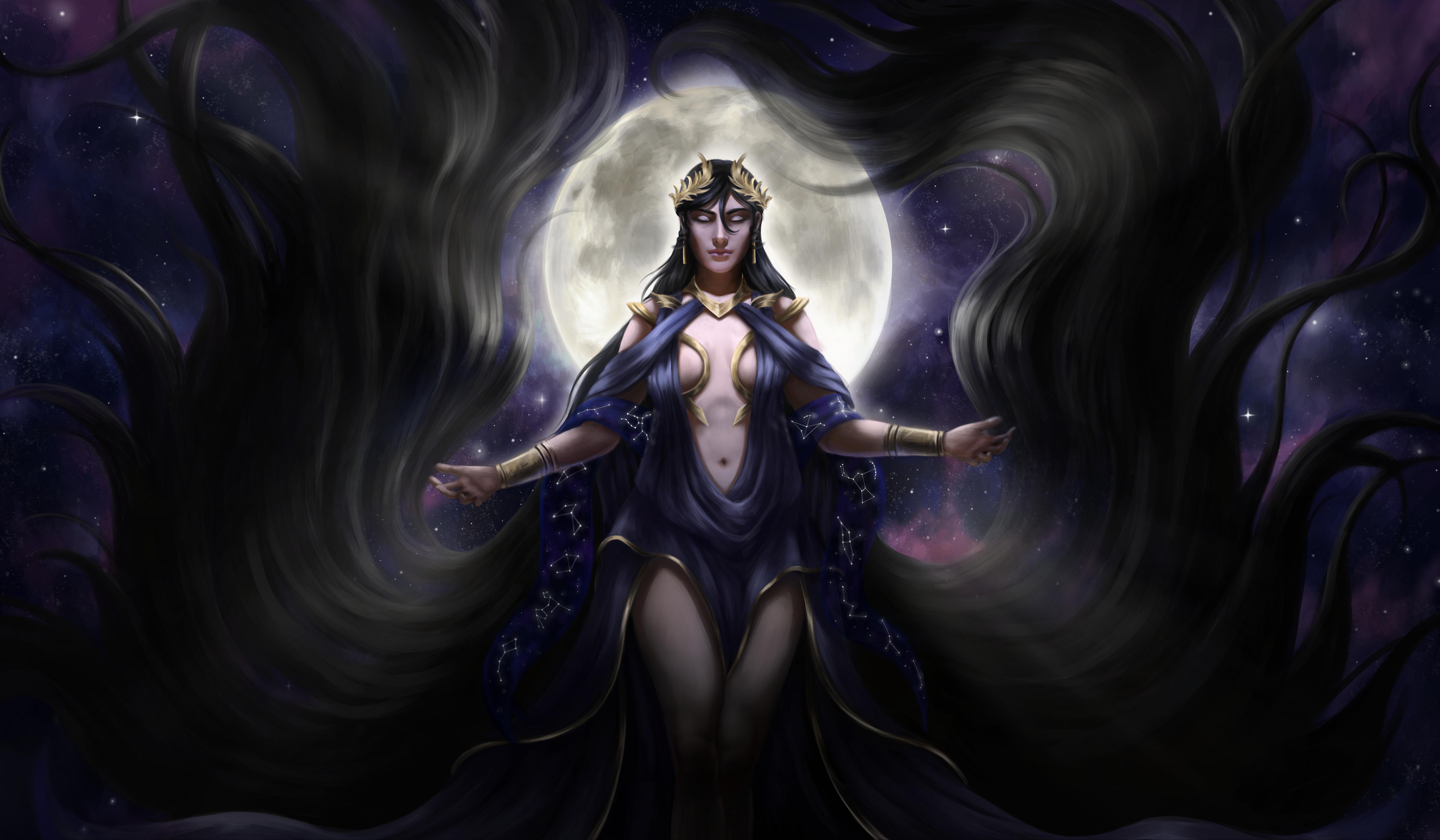 Nyx the Goddess of the Night, me, digital, 2022