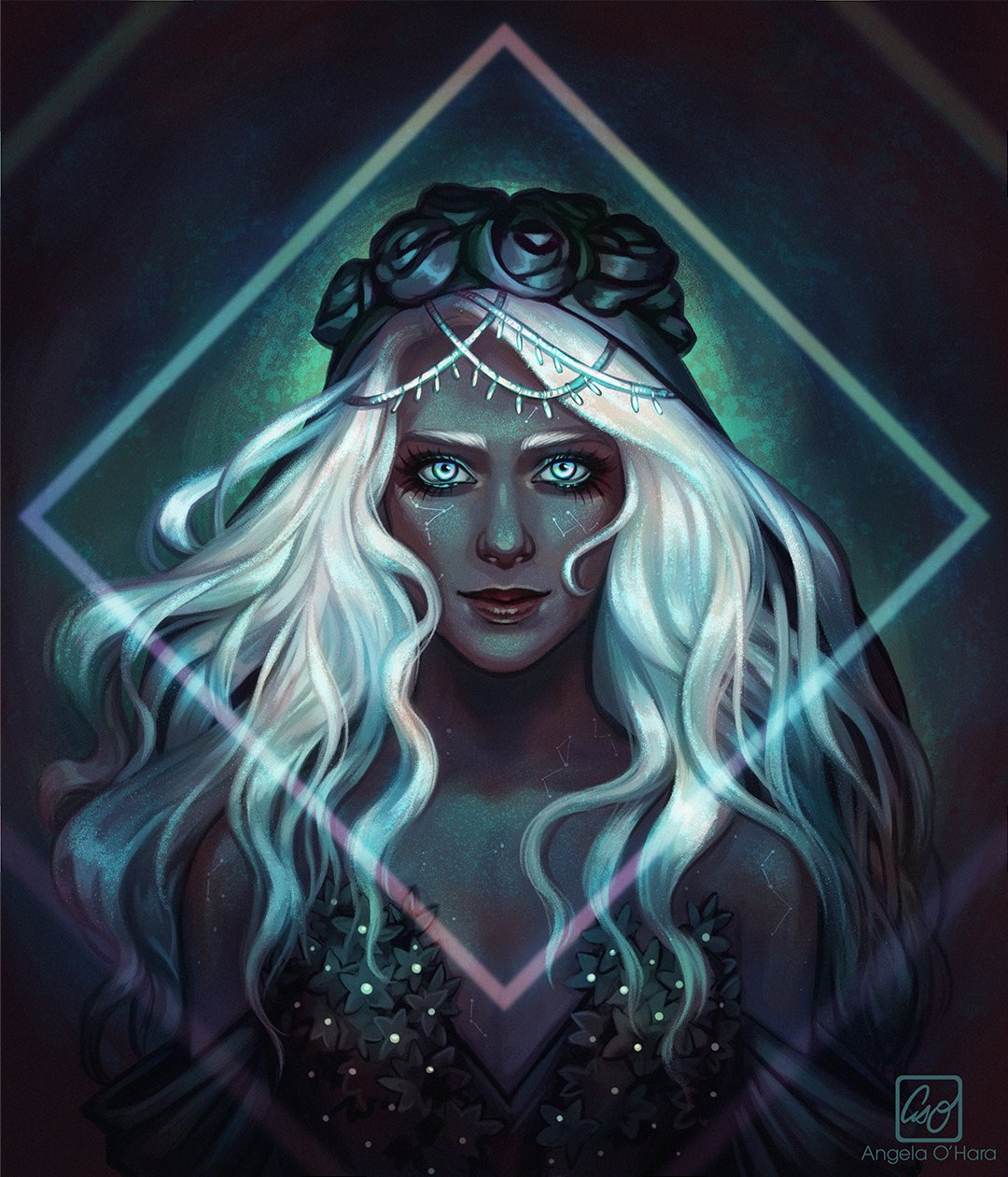 Angela O'Hara en Twitter: The Goddess Nyx, an art trade with Please check out her Kickstarter for the Celestial Goddesses artbook that launched today!