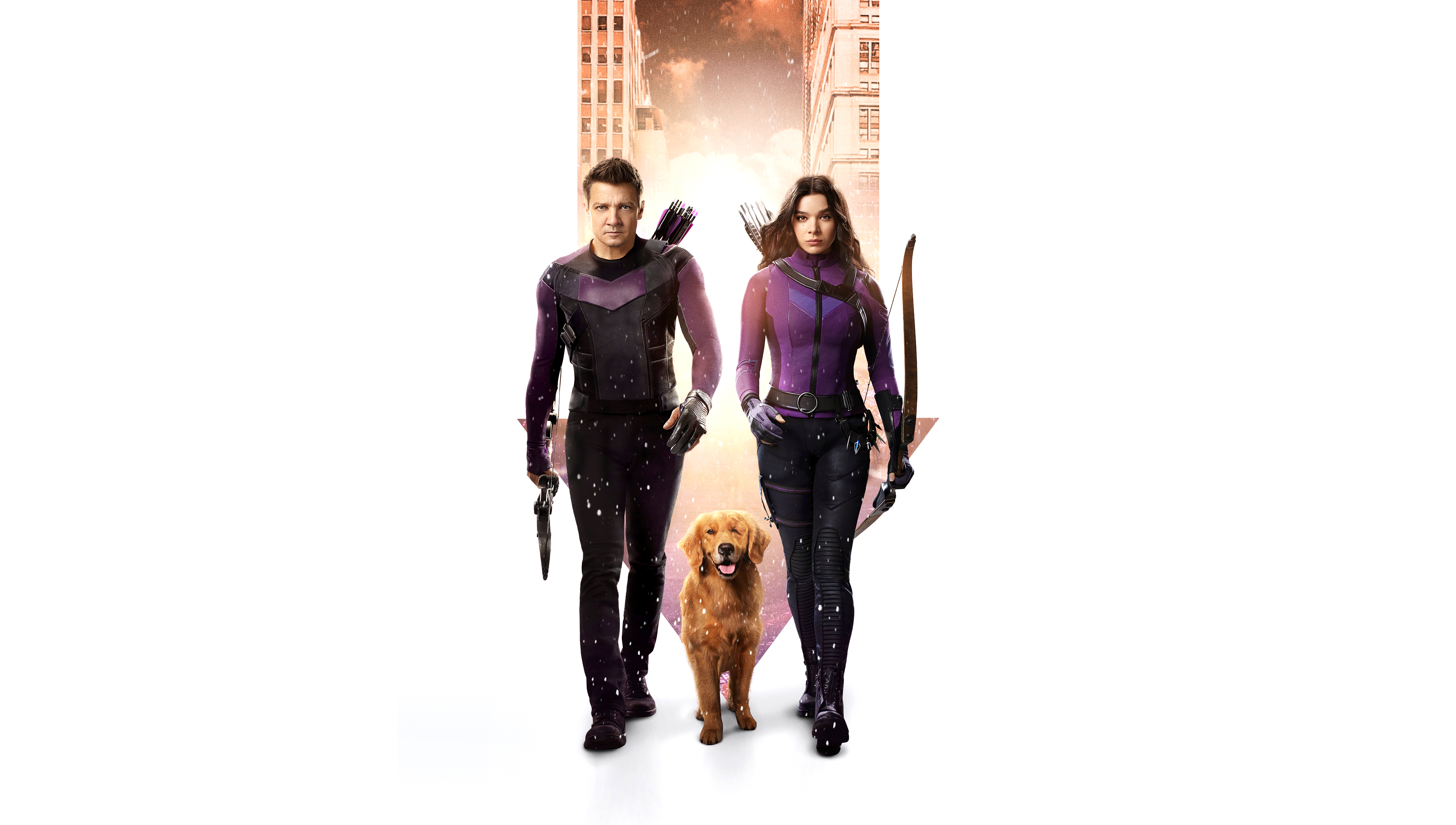 Hawkeye Wallpaper 4K, Jeremy Renner, Clint Barton, Hailee Steinfeld, Movies