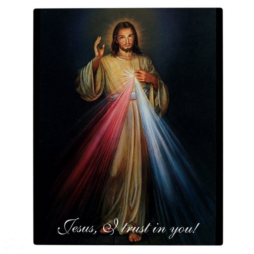 Divine Mercy Jesus I trust in you! 8x10 with easel Plaque. Zazzle.com. Divine mercy, Divine mercy image, Jesus picture