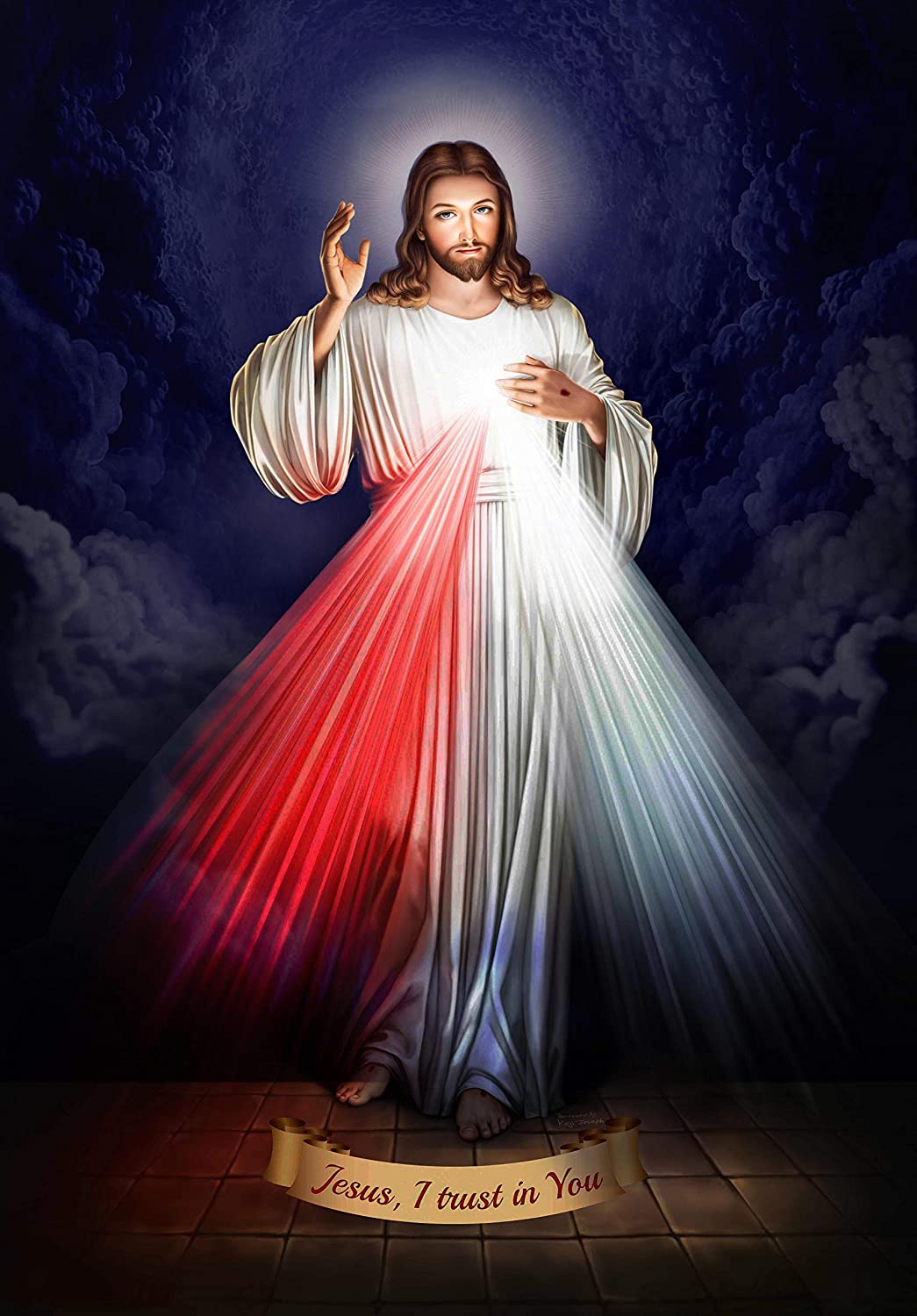 ONE POSTER- Divina Misericordia, Jesus en ti Confio regalo 8 X 10 Inch Divine Mercy Poster