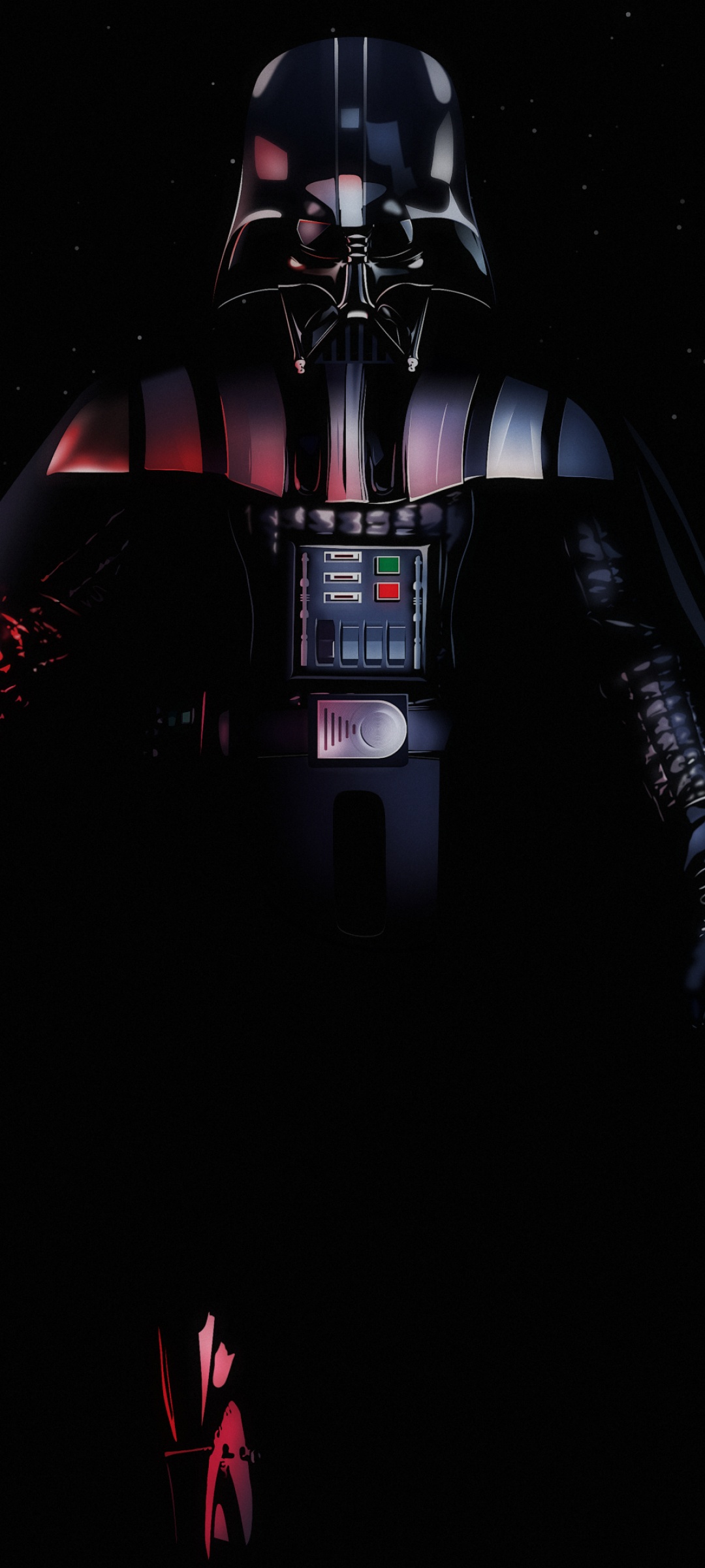 Darth Vader Wallpaper 4K, Black background, Star Wars, Lightsaber, AMOLED, Graphics CGI