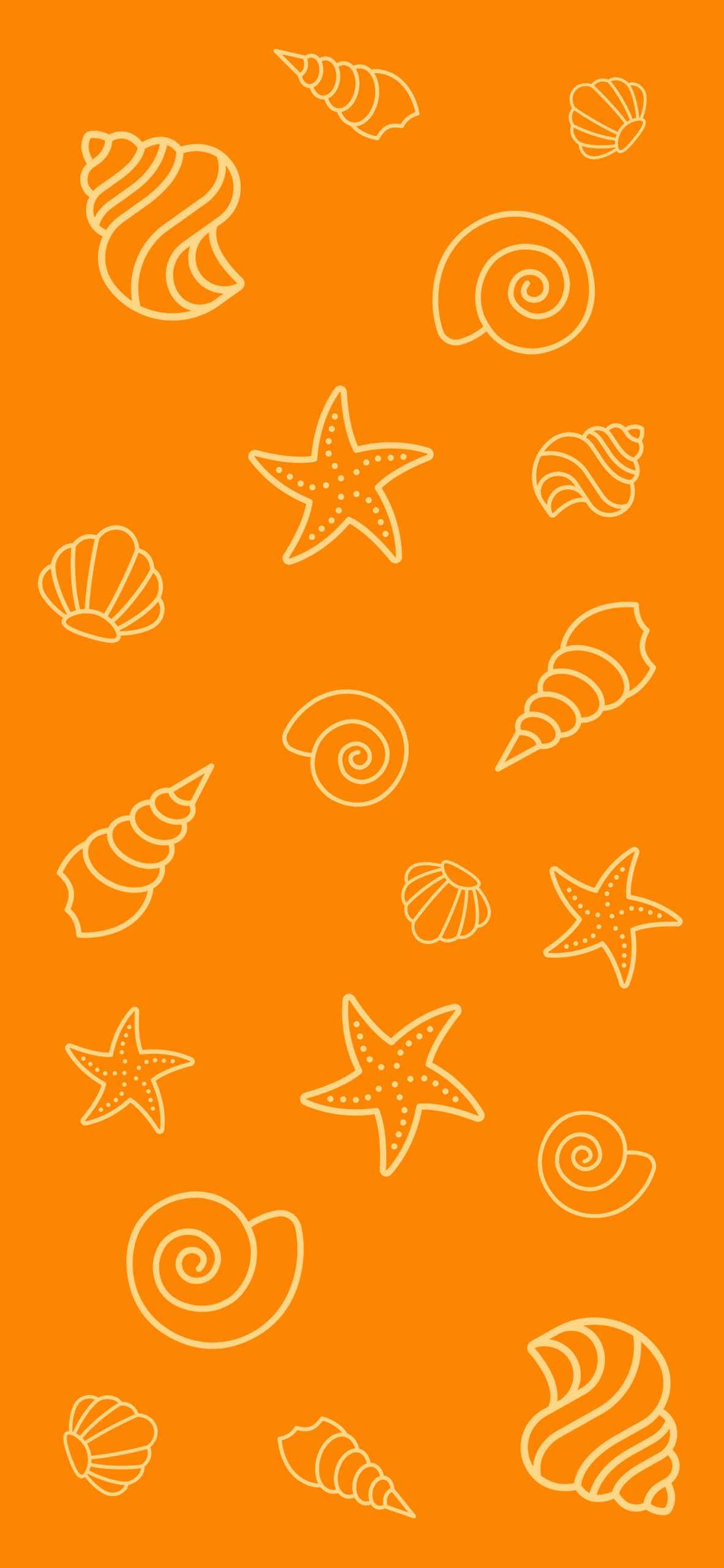 Shells Orange Aesthetic Wallpapers