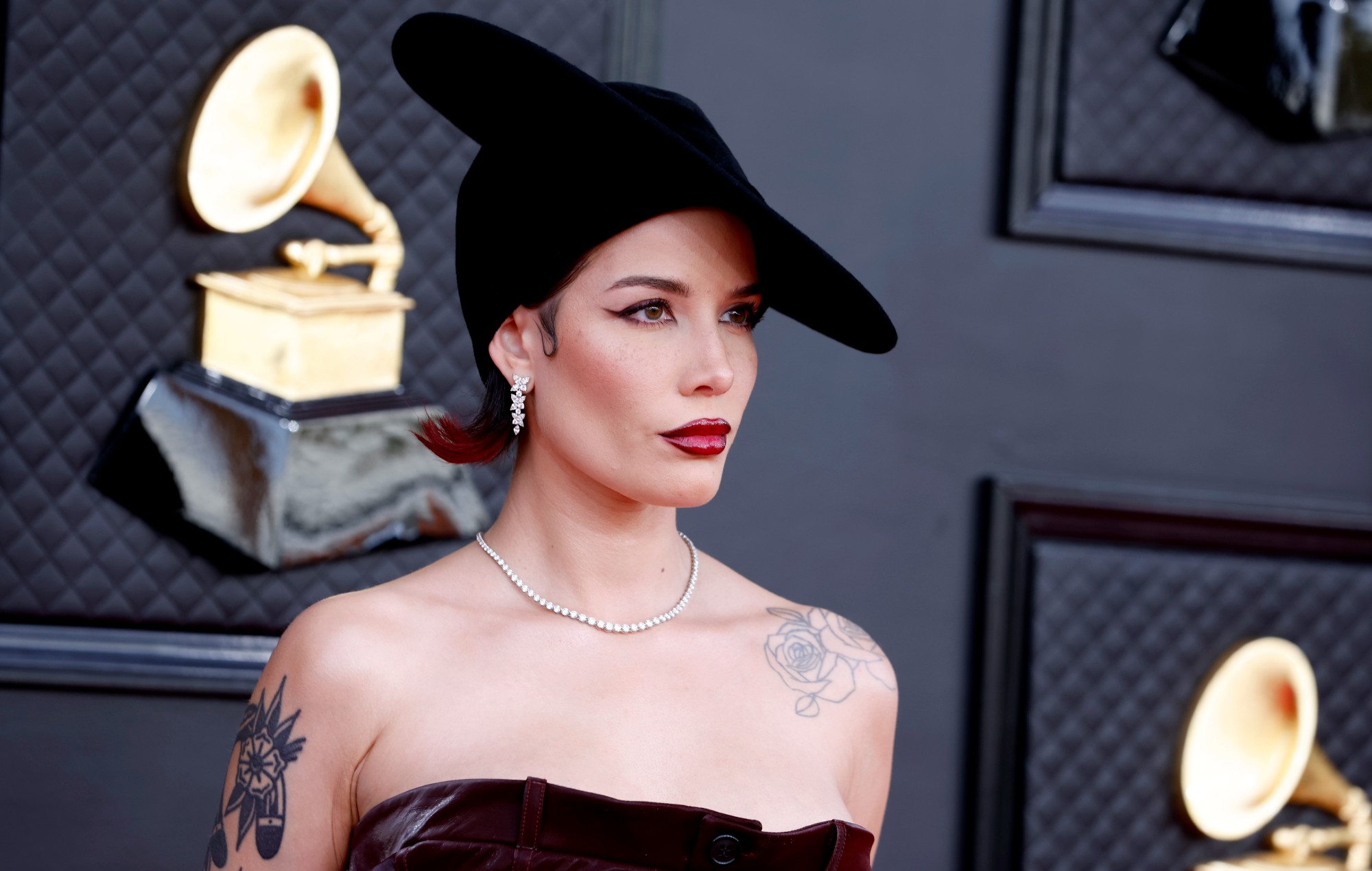 Halsey attended the 2022 Grammys a few days after surgery