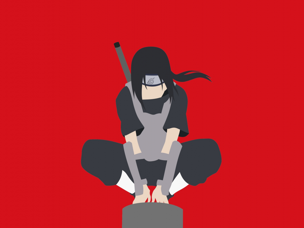 Wallpaper minimal, warrior, naruto