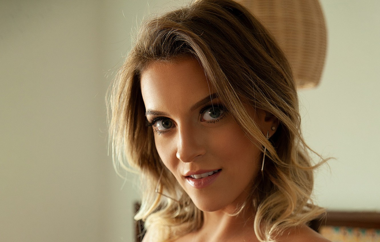 Wallpaper girl, smile, beautiful, short hair, pretty, face, blonde, attractive, handsome, clear eyes image for desktop, section девушки