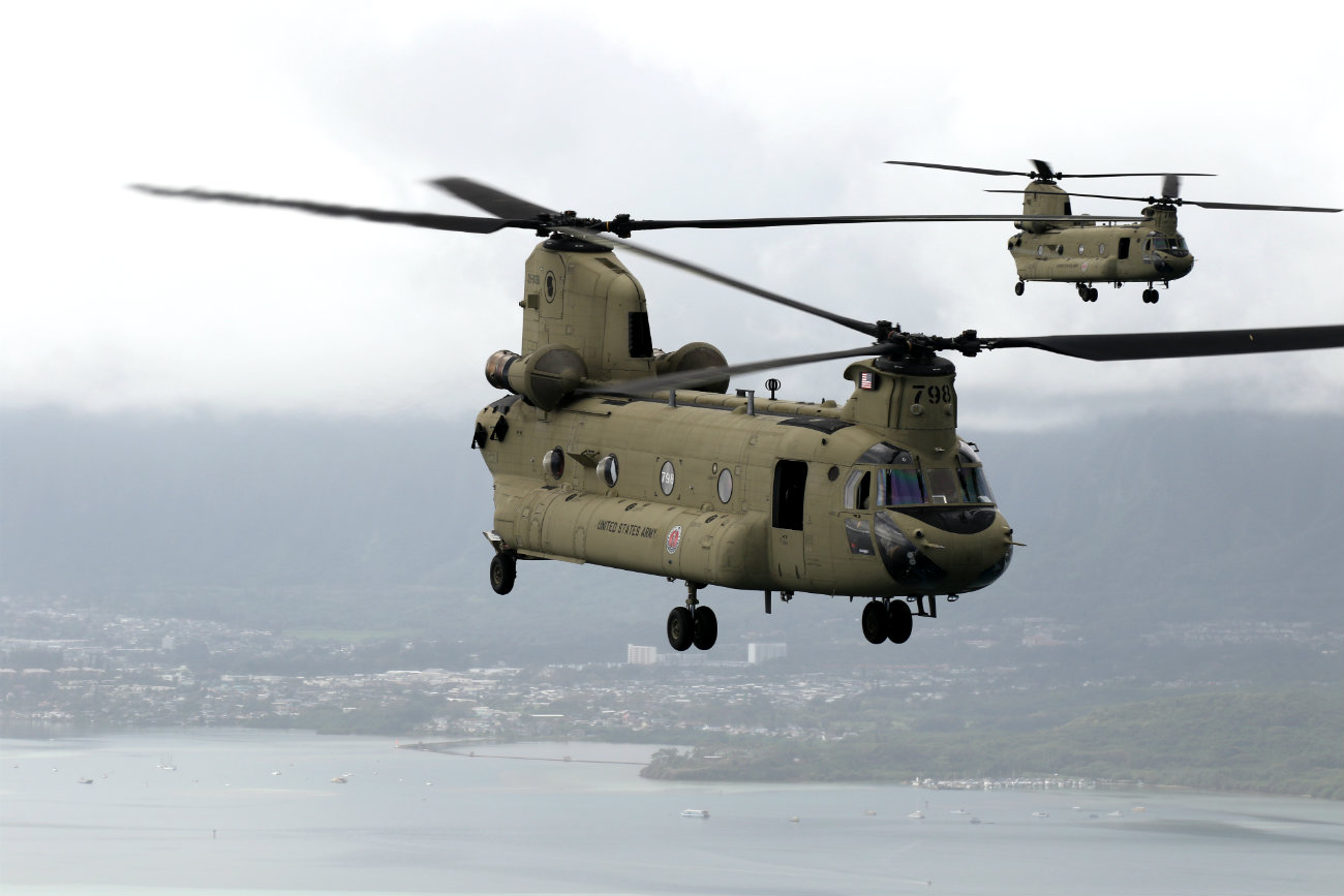 Spectacular Image Of The Boeing CH 47 Chinook Helicopter