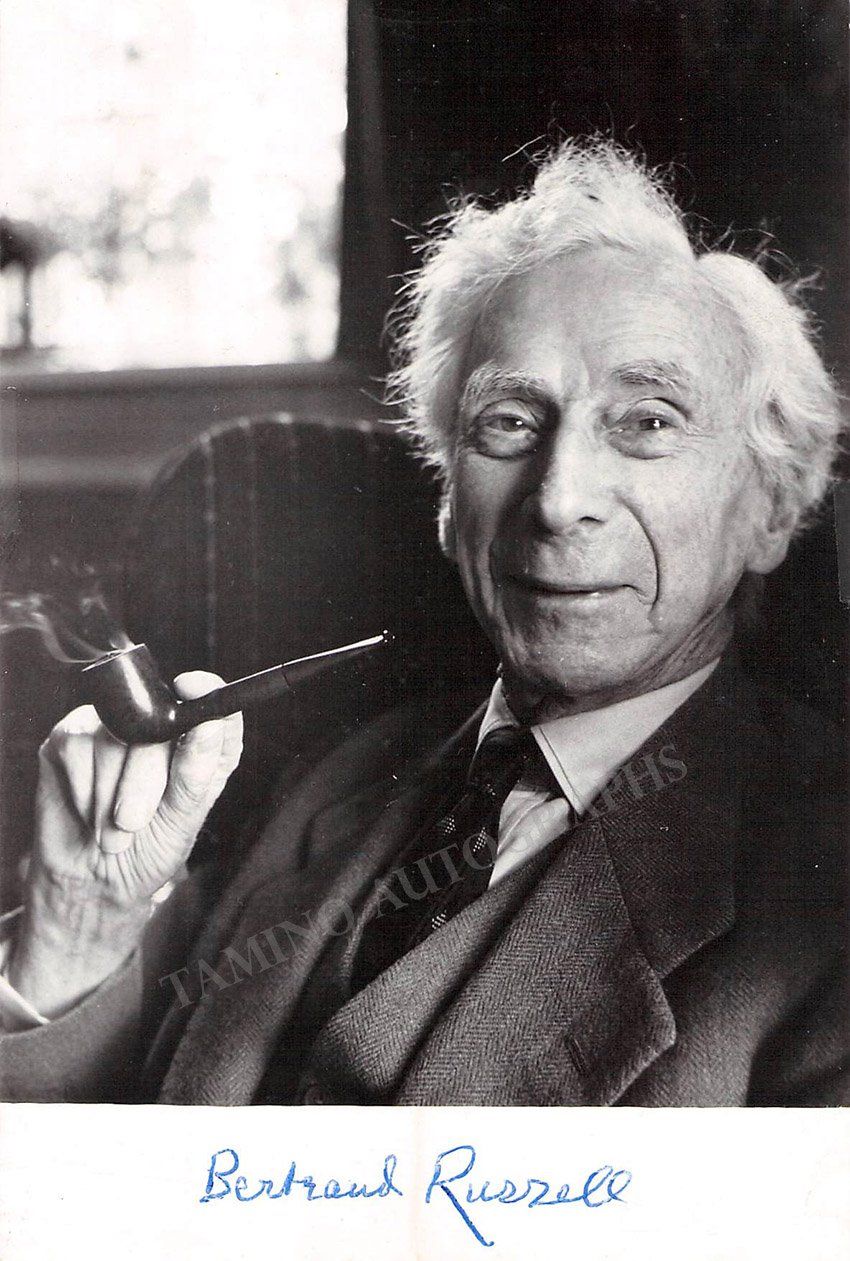 Bertrand Russell Autograph. Escritores, El pensador, Personas