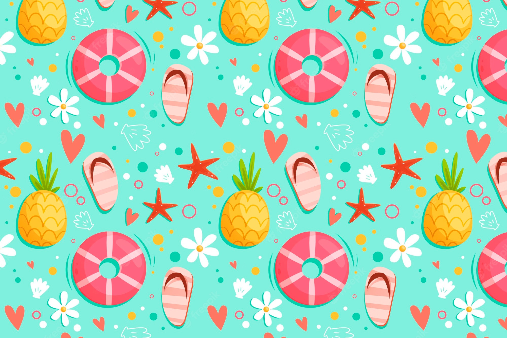 Summer Pattern Desktop Wallpapers Wallpaper Cave