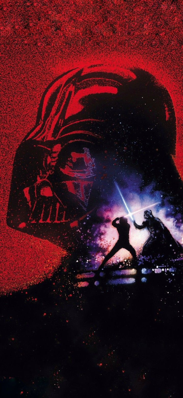 Star Wars, Return of the Jedi, Lightsaber Duel, Darth Vader, Luke Skywalker, 18:9 Wallpaper, Mobile Wallpape. Star wars wallpaper, Star wars art, Star wars image