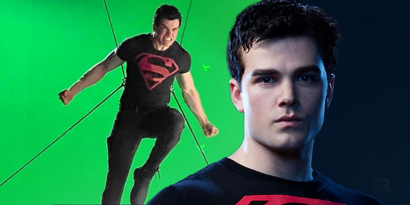 Titans Season 4's Superboy Actor Performs High Flying Stunt in BTS Image