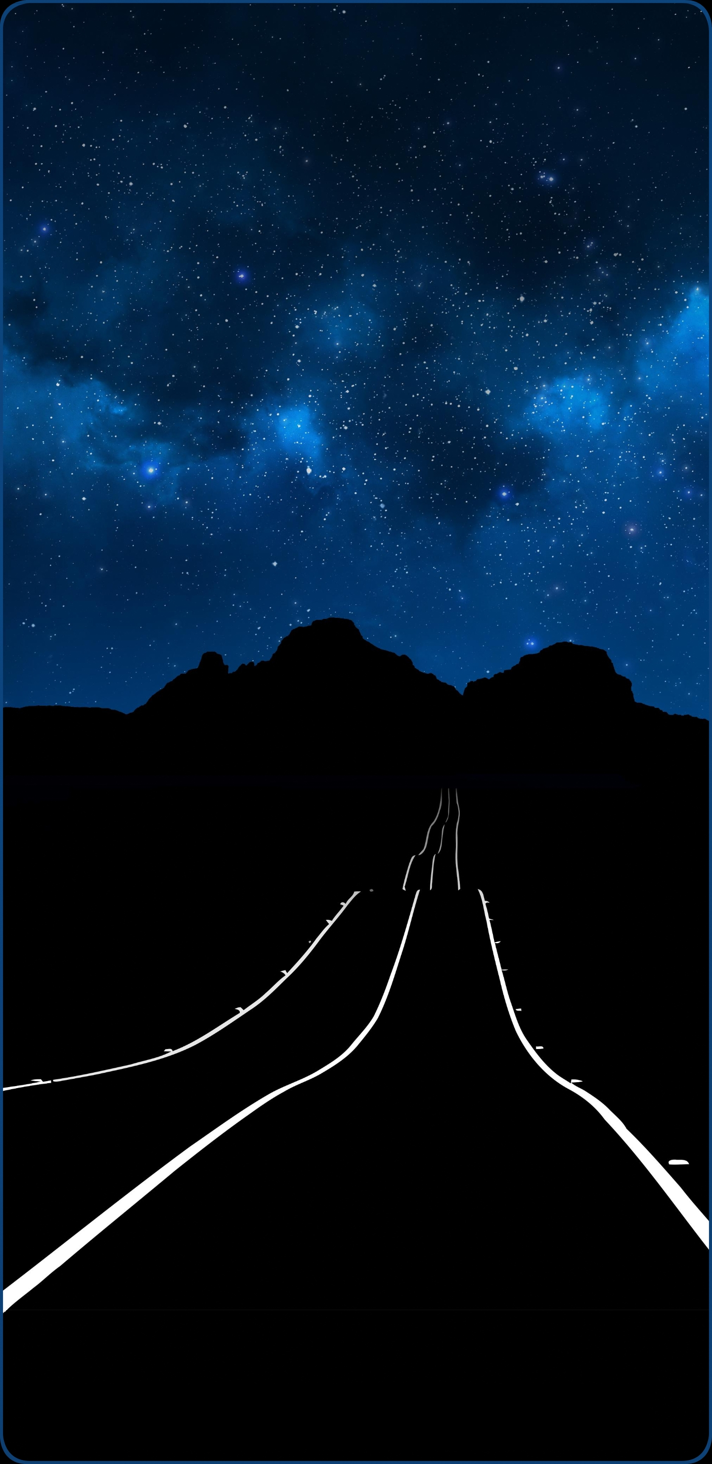 amoled wallpaper, sky, nature, blue, night, space