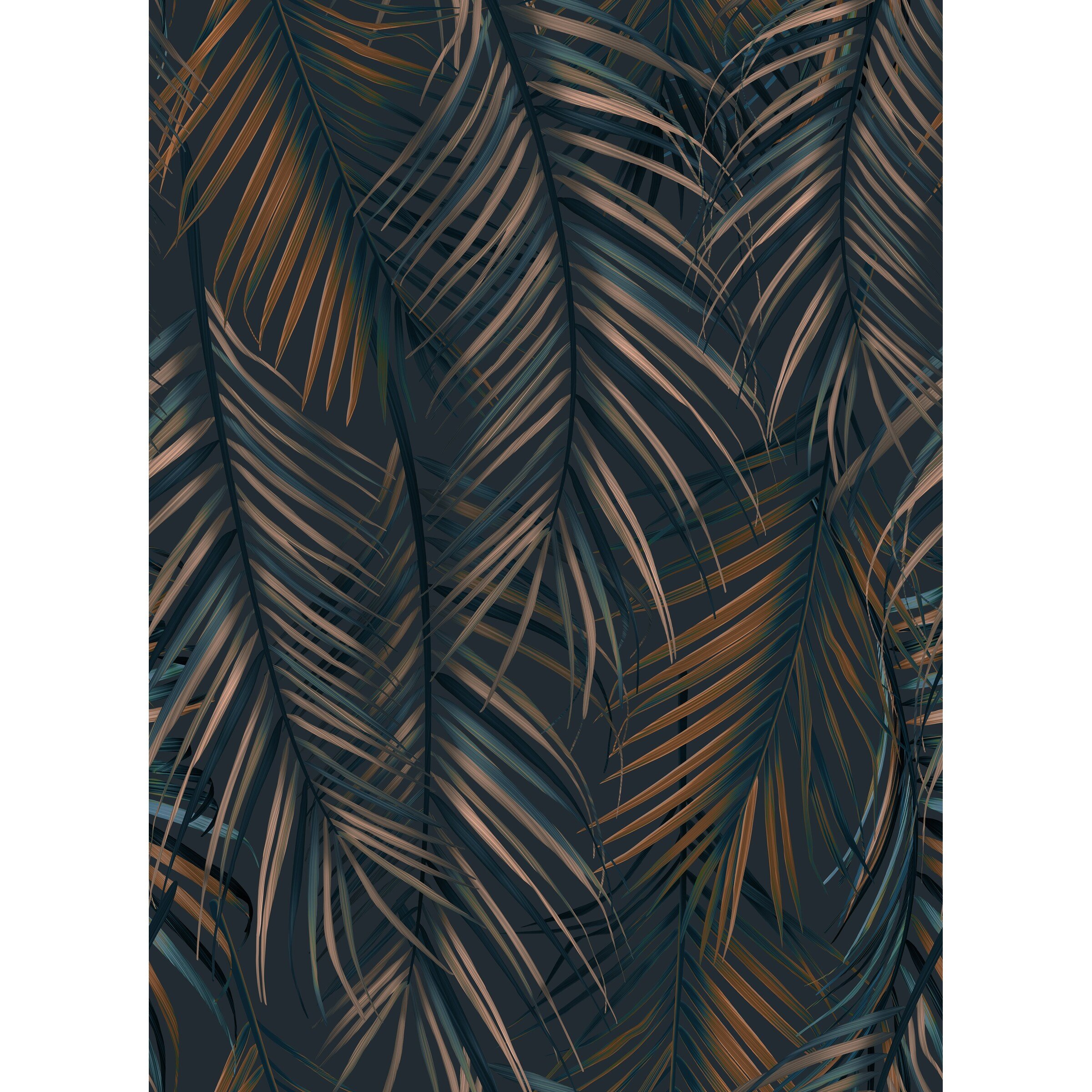 Hawaiian style Fashion Leaves, Removable Wallpaper'ft H x 24''inch W