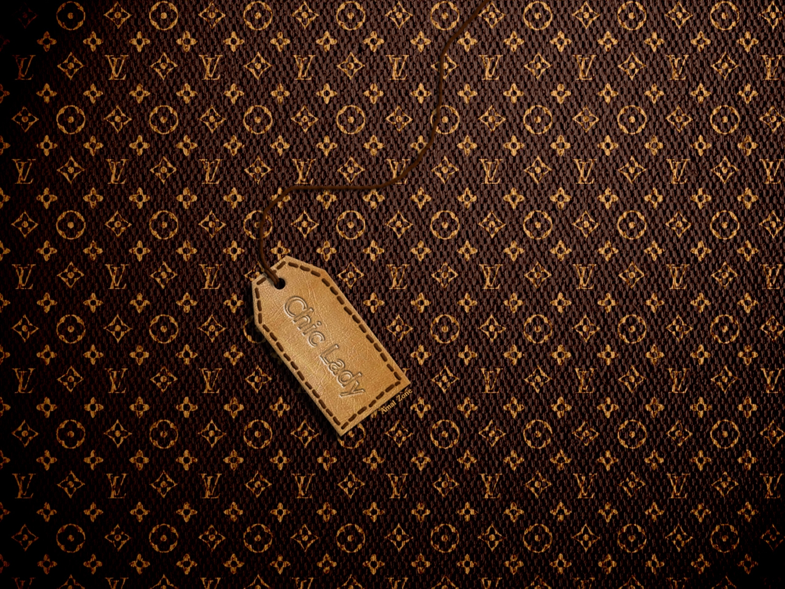 Download Louis Vuitton Print Classic Brown Wallpaper