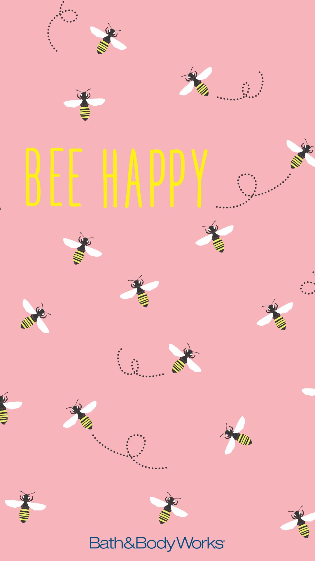 Bee Happy Cell Phone Wallpaper Background. Happy wallpaper, Bee happy, Words wallpaper