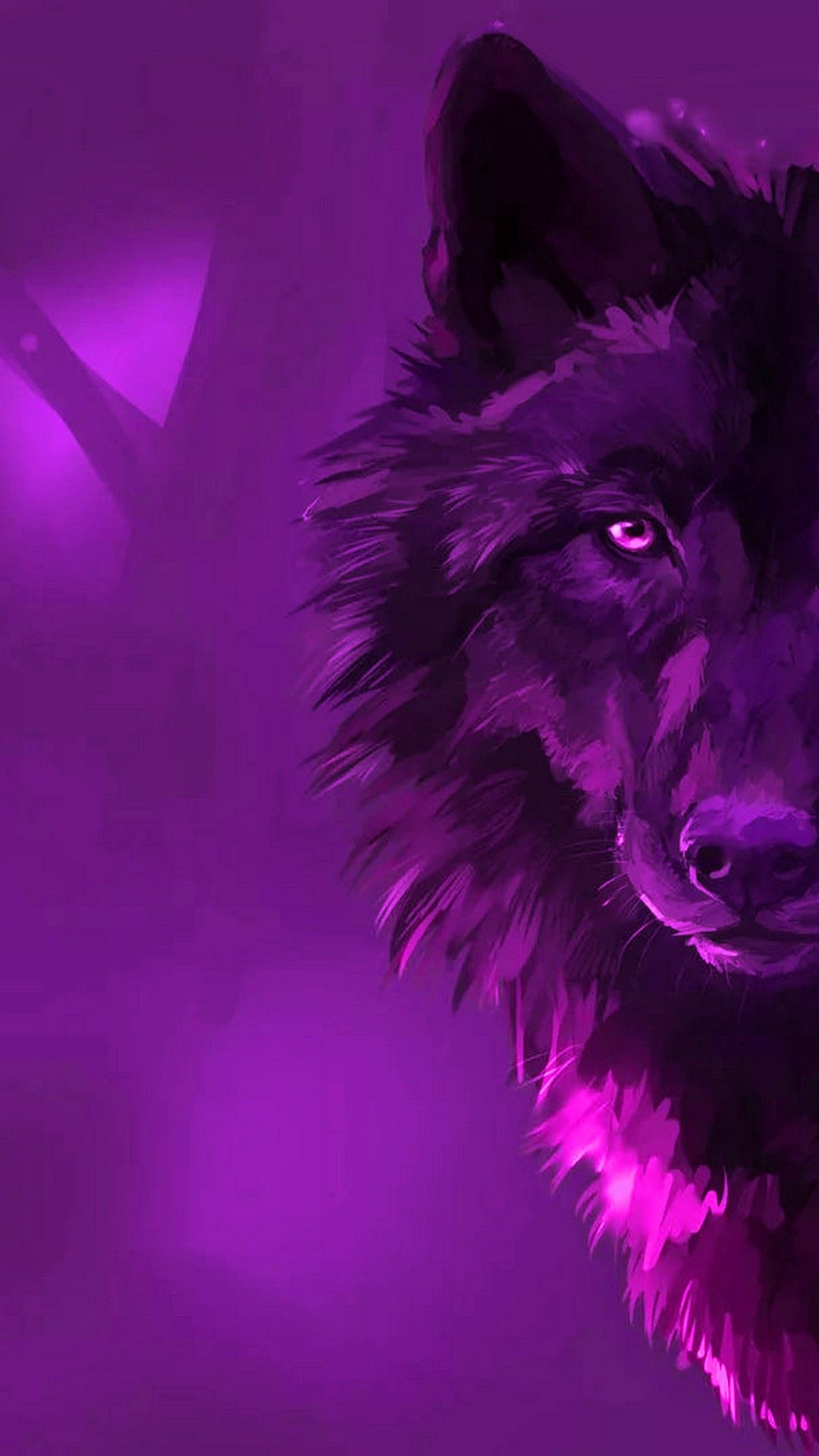 Pink Wolf Wallpaper