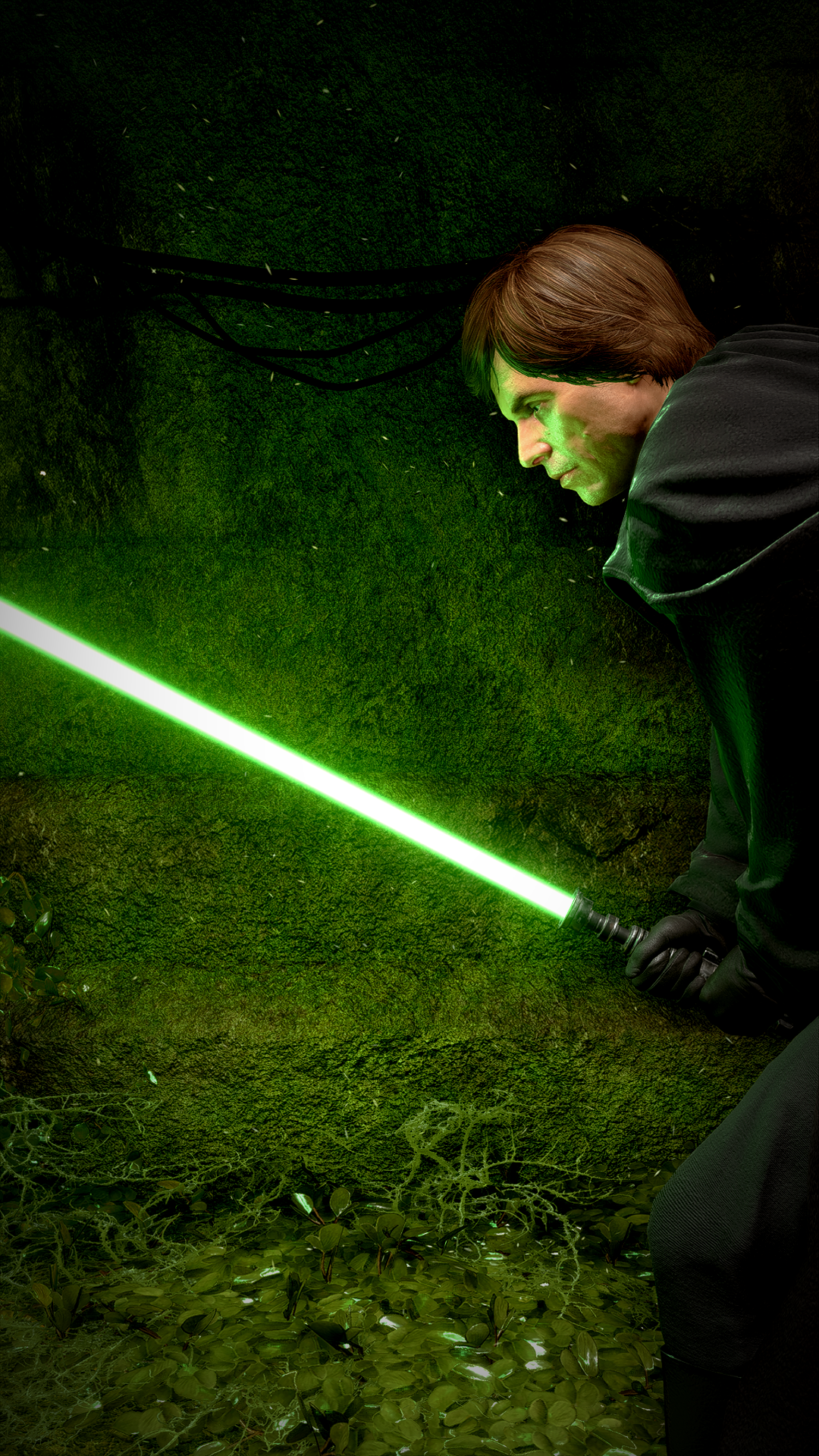 Luke Skywalker Robed Mobile Wallpaper (1080x1920)