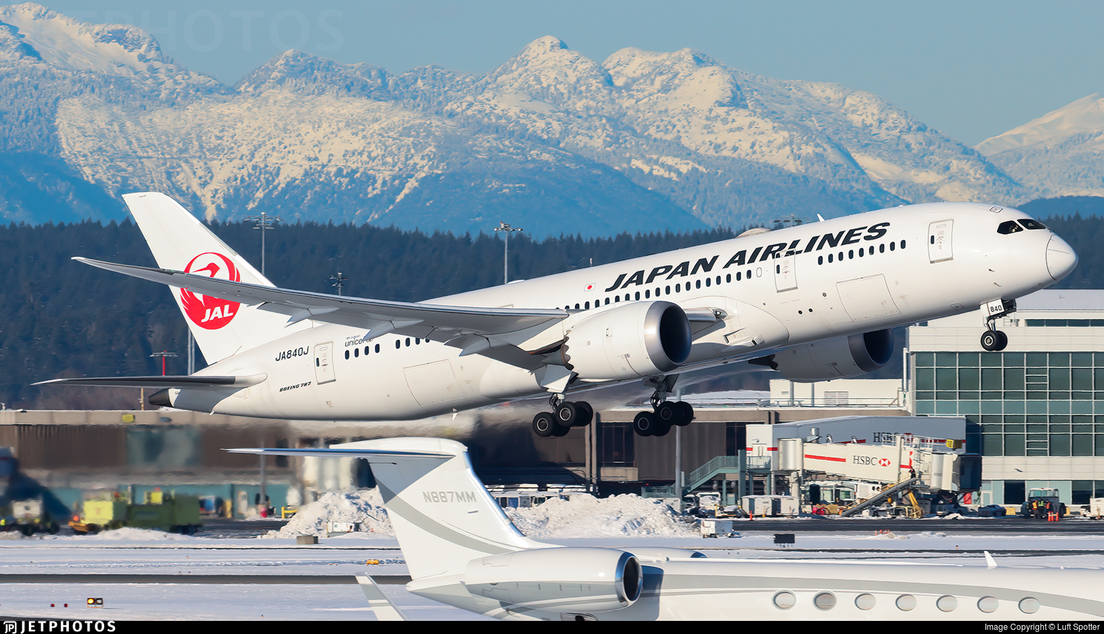 JA840J. Boeing 787 8 Dreamliner. Japan Airlines (JAL)