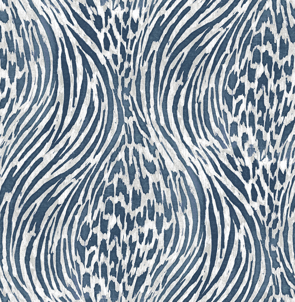 2763 24205 Splendid Blue Animal Print Wallpaper