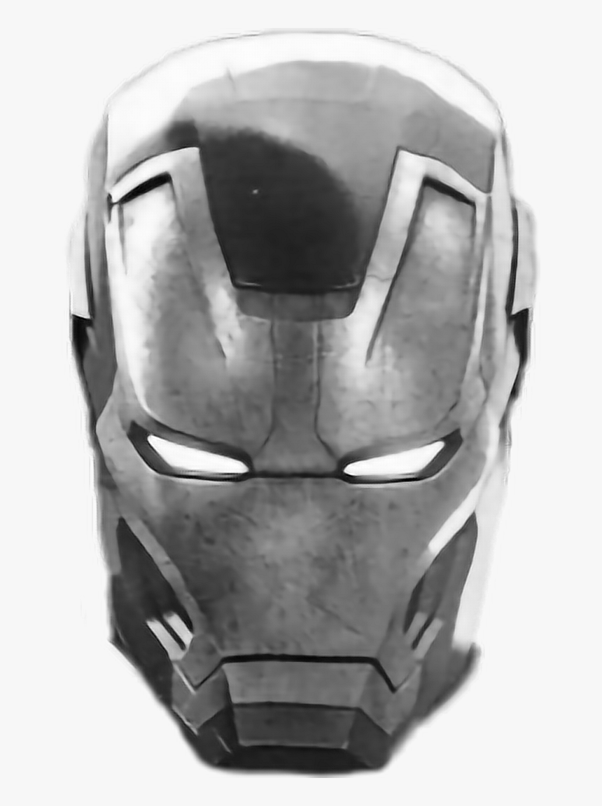 iron man black and white mask