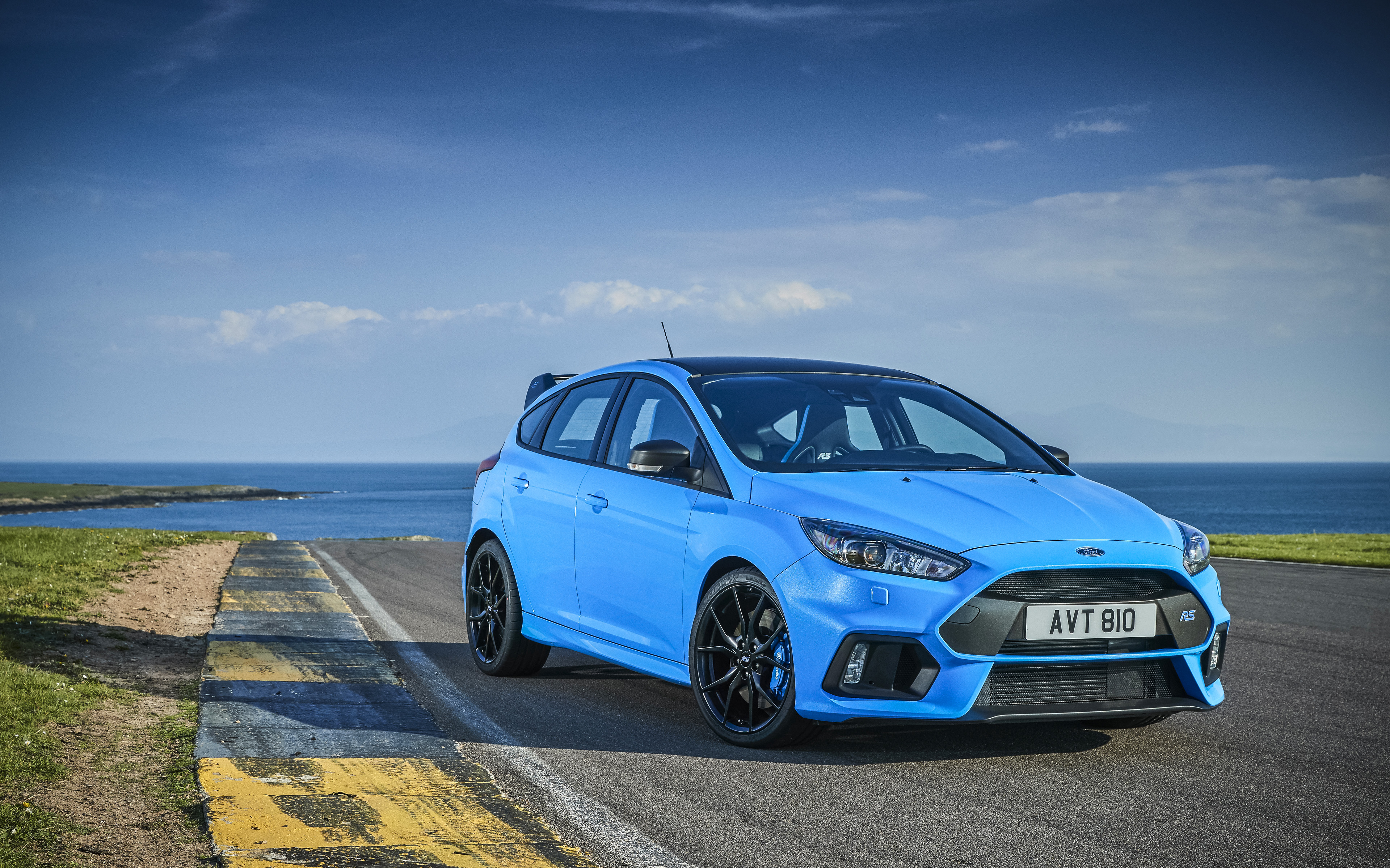Download wallpaper Ford Focus RS Limited Edition, 4k, 2018 cars, tuning, blue Focus, Ford for desktop with resolution 3840x2400. High Quality HD picture wallpaper