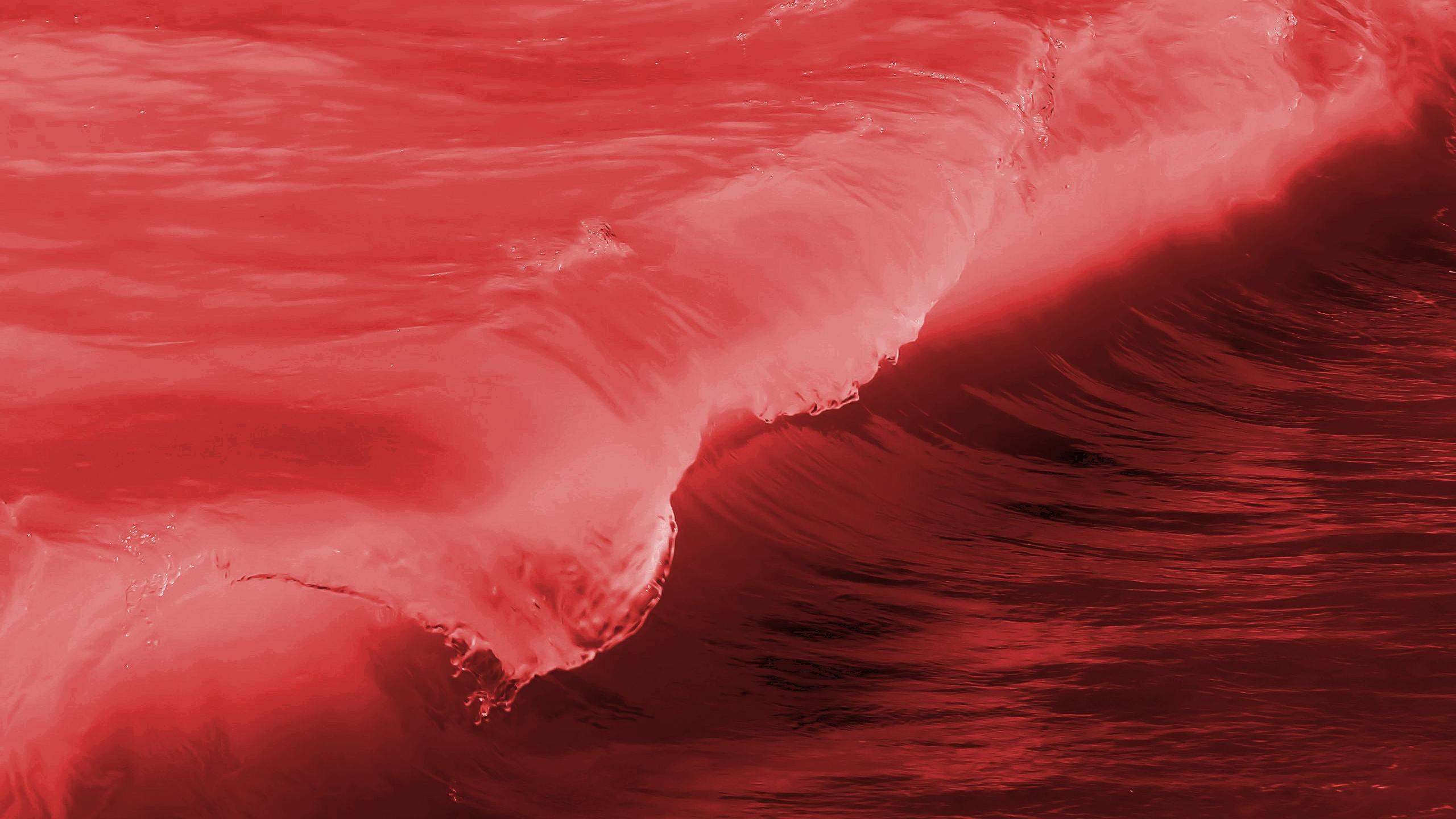 Beach With Red Waves HD Red Aesthetic Wallpaper