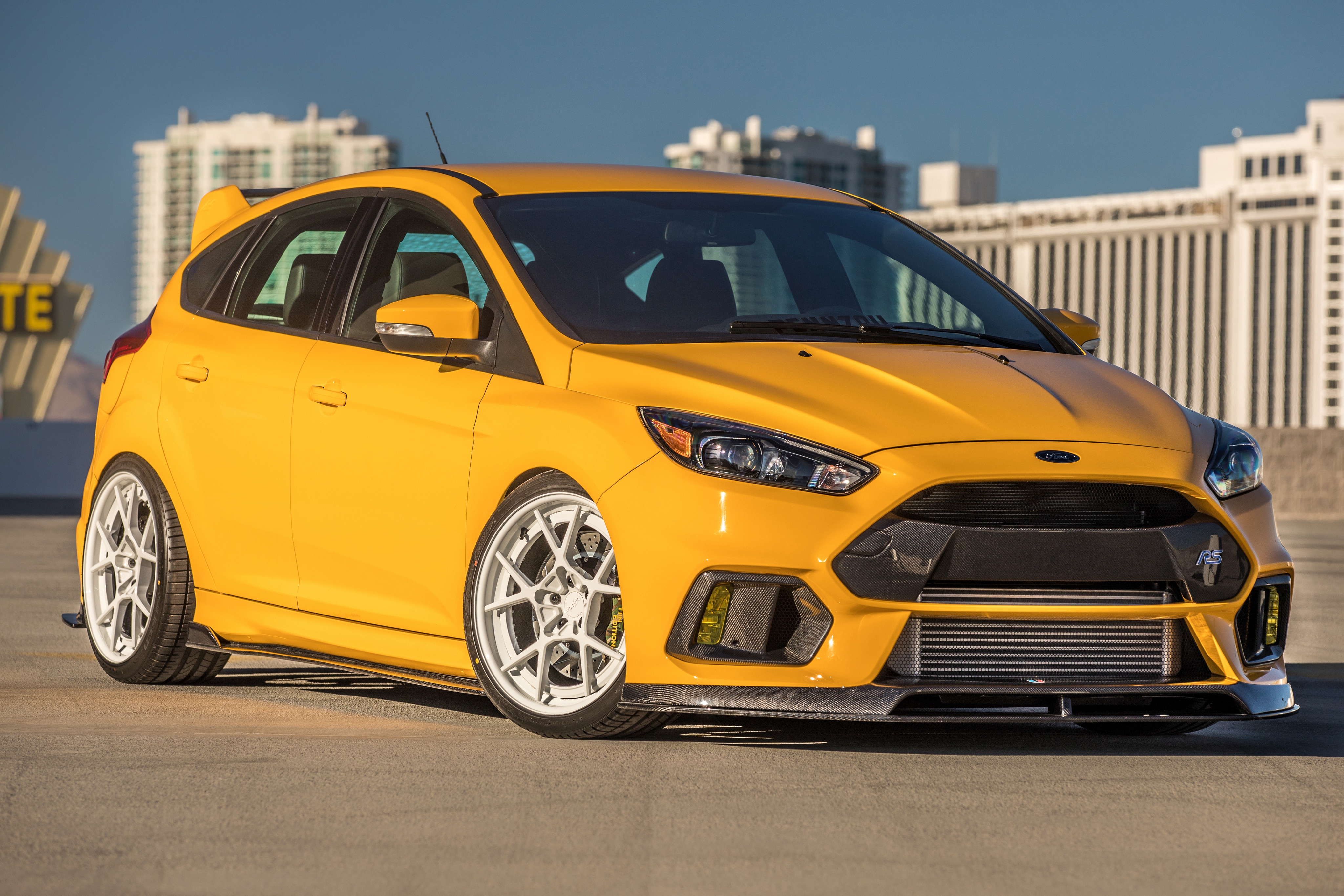 Picture Ford 2017 UTI Focus RS Yellow Cars Metallic 4096x2731