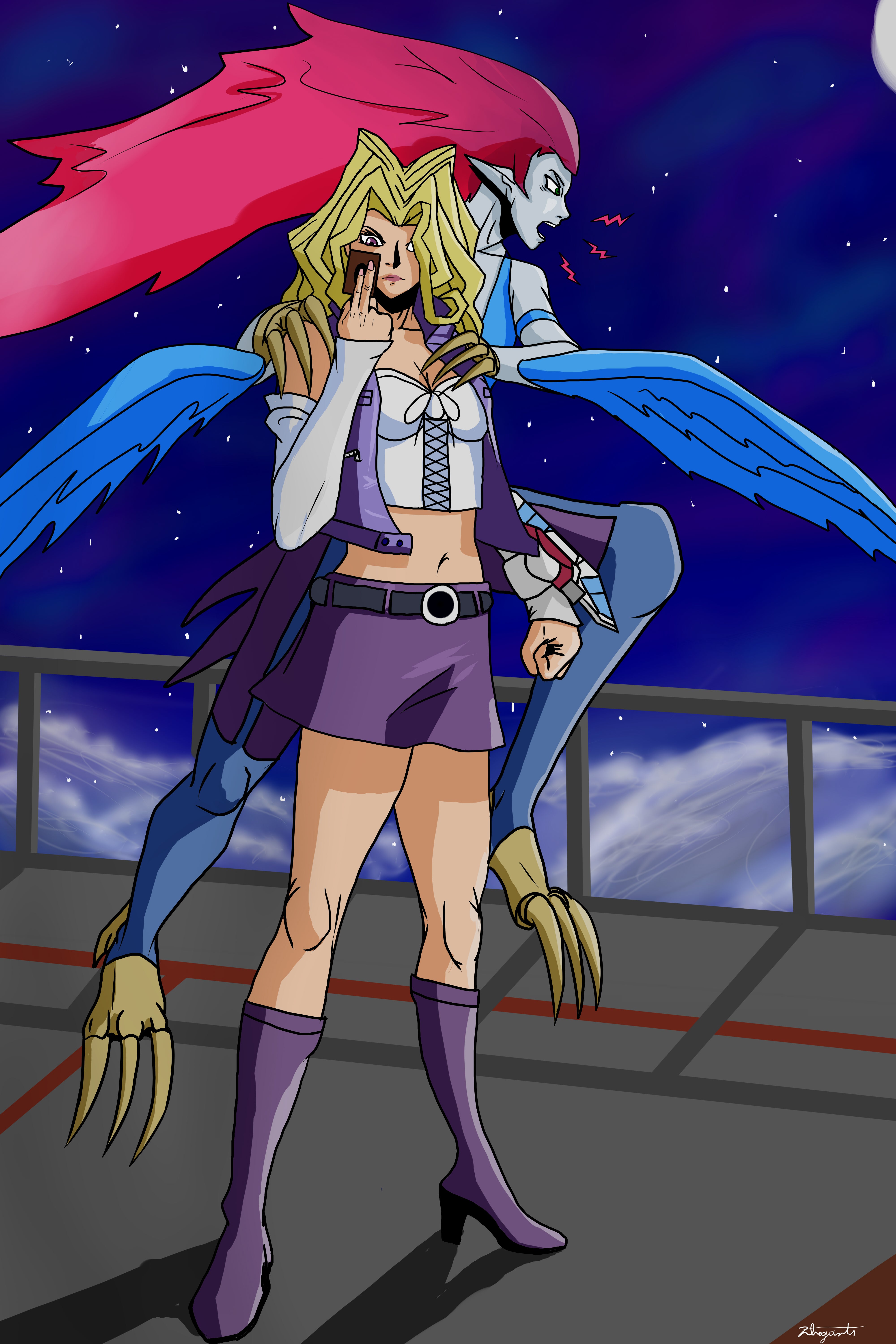 Mai comforting Tifa after she discovered all of the rule34 of herself