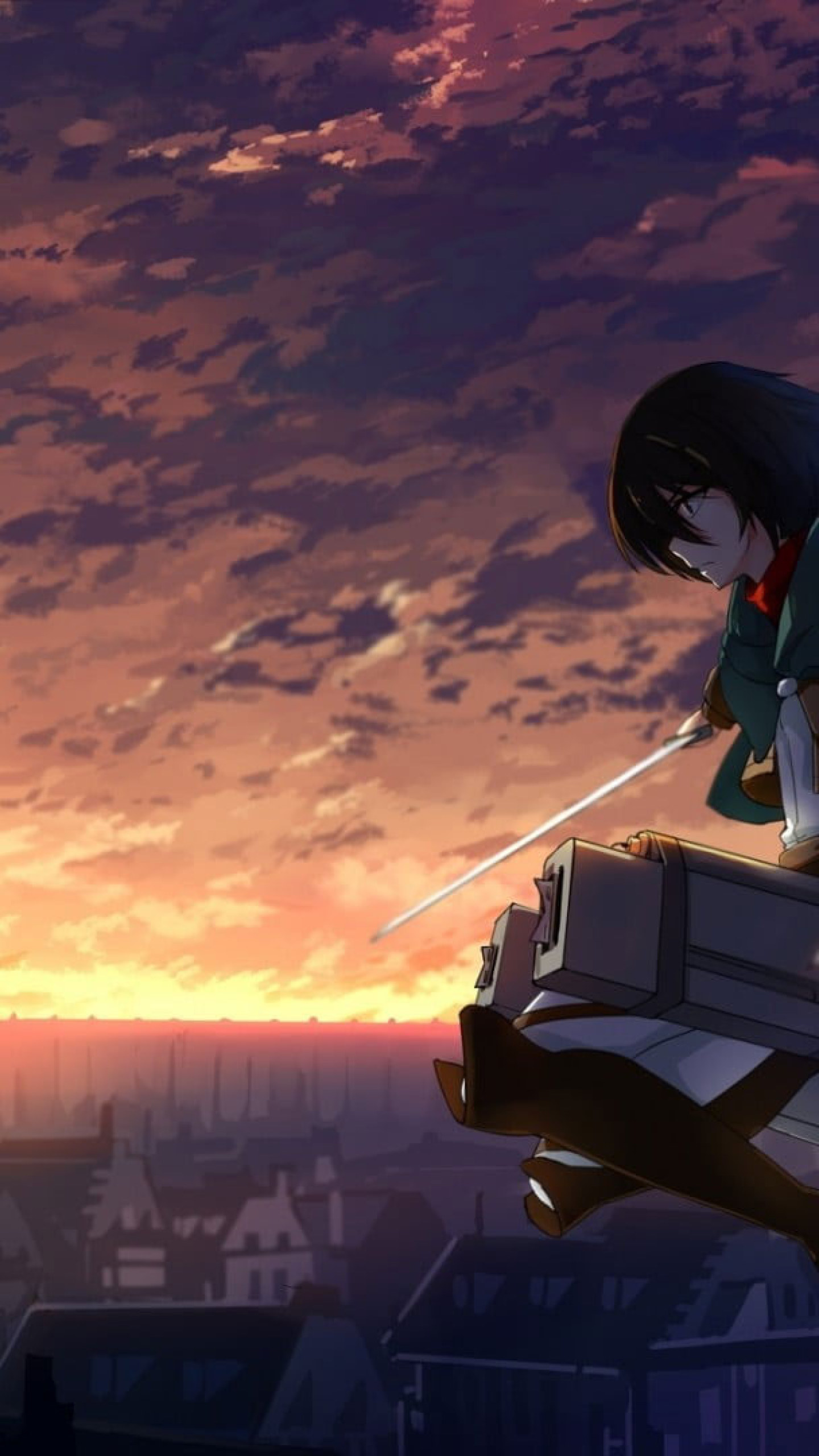 Wallpaper Attack On Titan Mikasa Ackerman, Scarf • Wallpaper For You