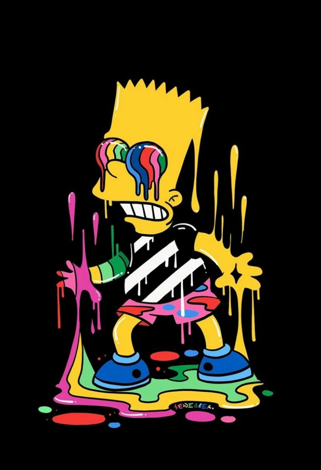 Bart Trippin The Simpsons Simpson Wallpaper iPhone
