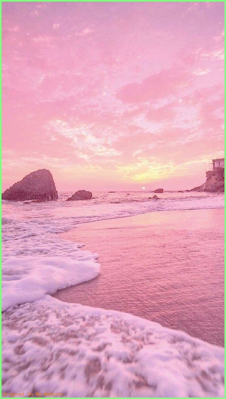 Wallpaper iPhone with pastel pink yellow vibes 90s retro #sunset #photography #pats. Pink wallpaper background, Wallpaper iphone summer, Beach wallpaper