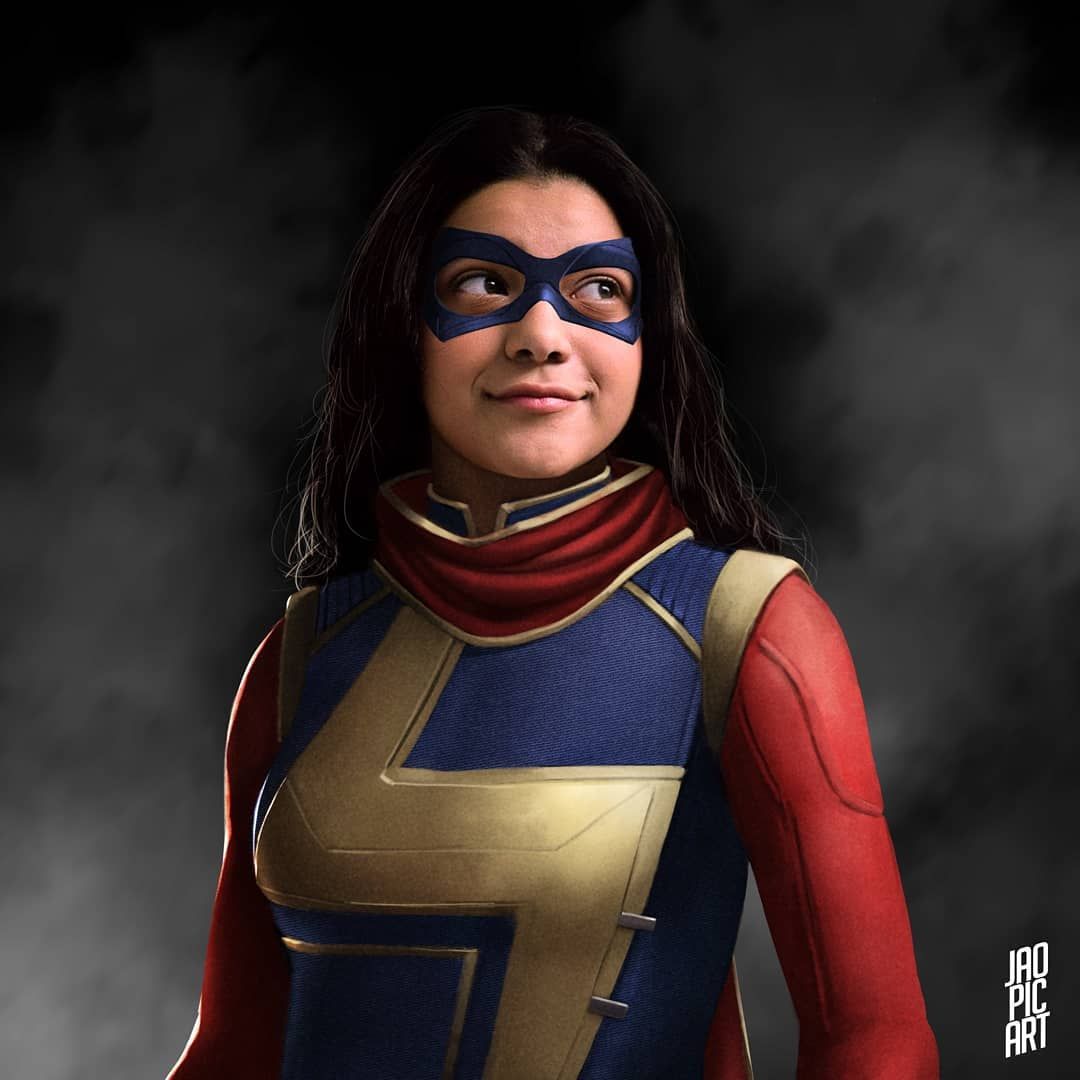 Quick paintovers of Iman Vellani as Ms. Marvel!. Ms marvel, Marvel women, Marvel