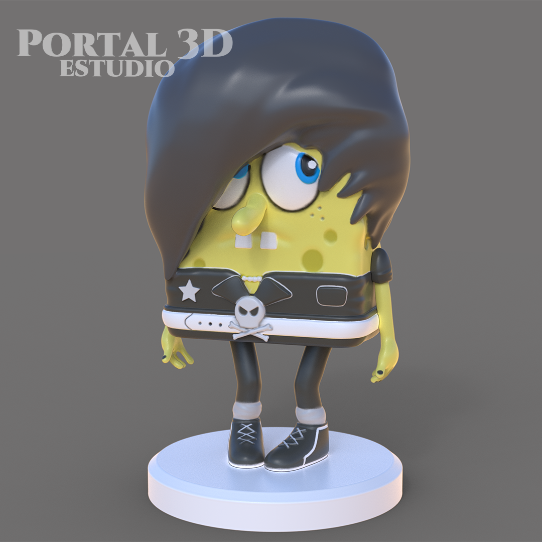STL file Emo SpongeBob・3D print design to download・Cults