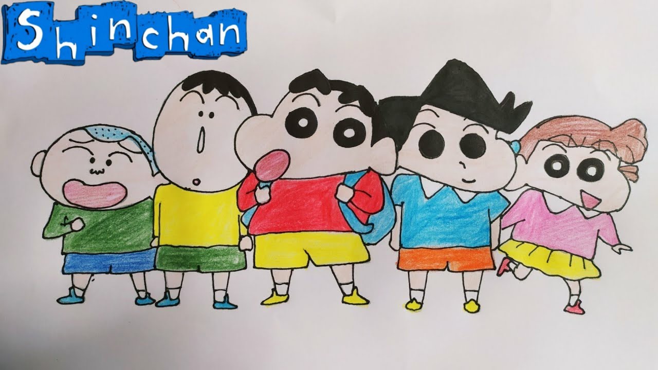 Download Shin Chan Cartoon Family Wallpaper | Wallpapers.com