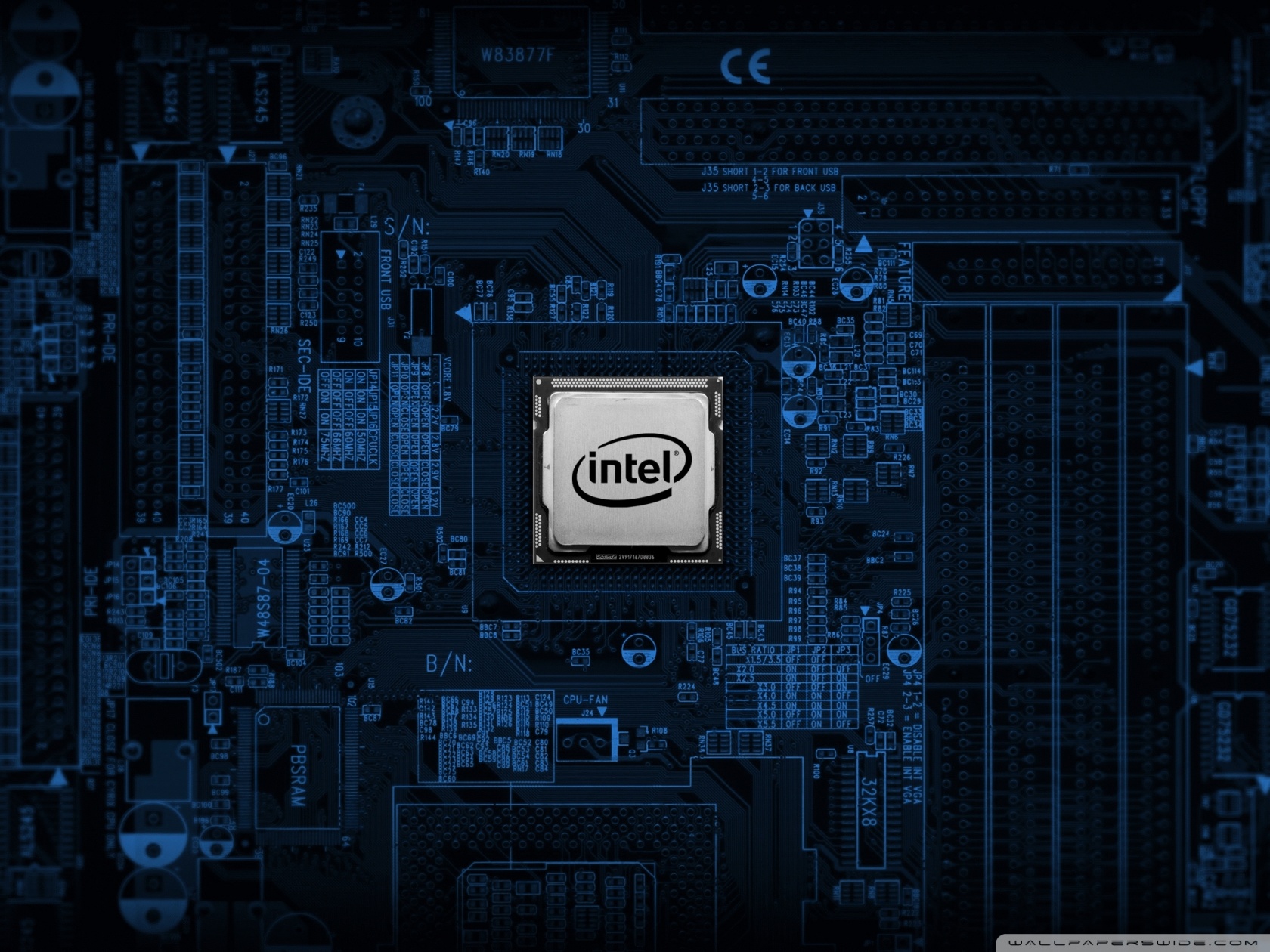 Intel Motherboard Ultra HD Desktop Background Wallpaper for 4K UHD TV, Multi Display, Dual Monitor, Tablet
