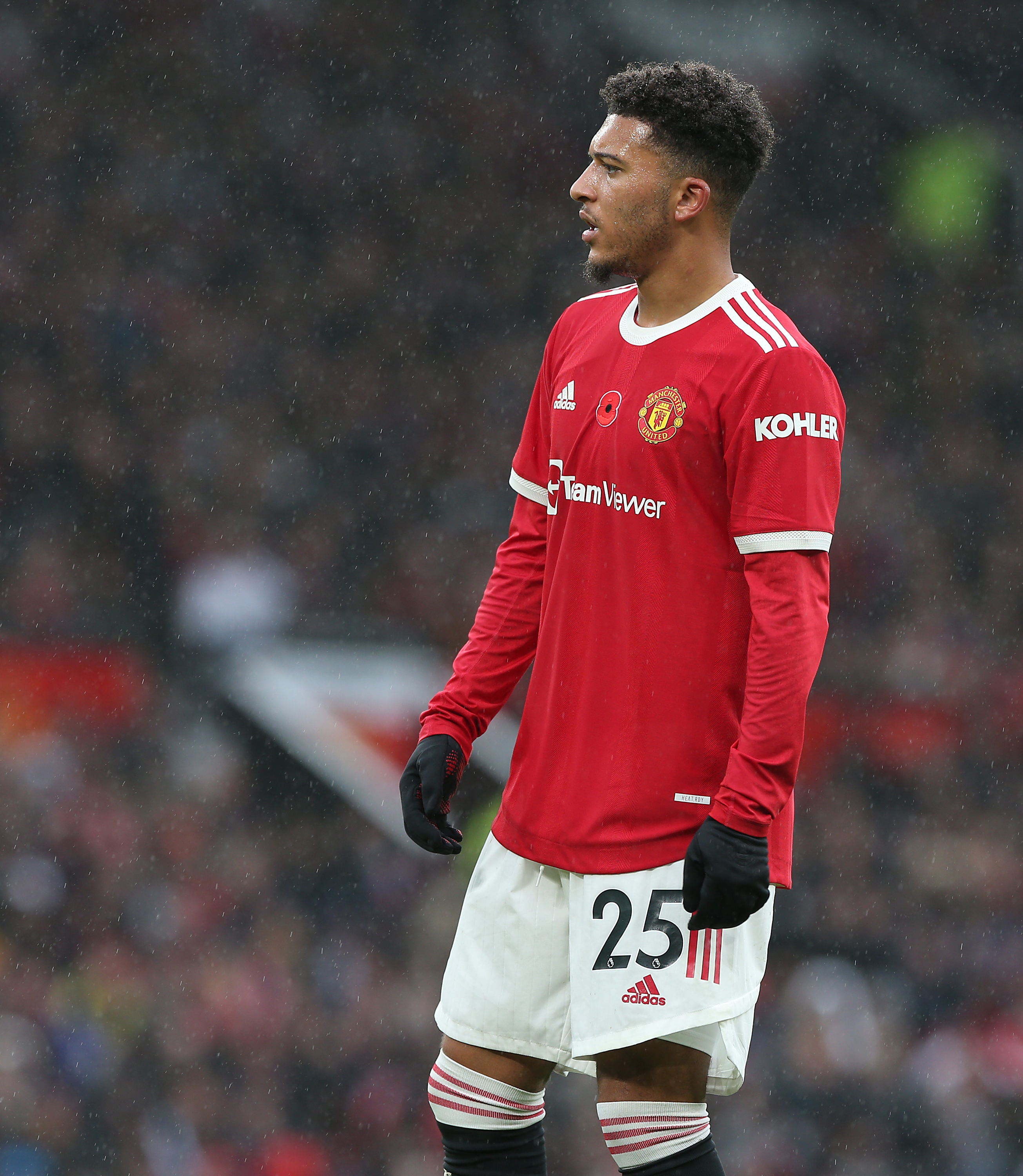 Man Utd winger Jadon Sancho jeered by Man City fans while warming up during derby after controversial transfer to rivals