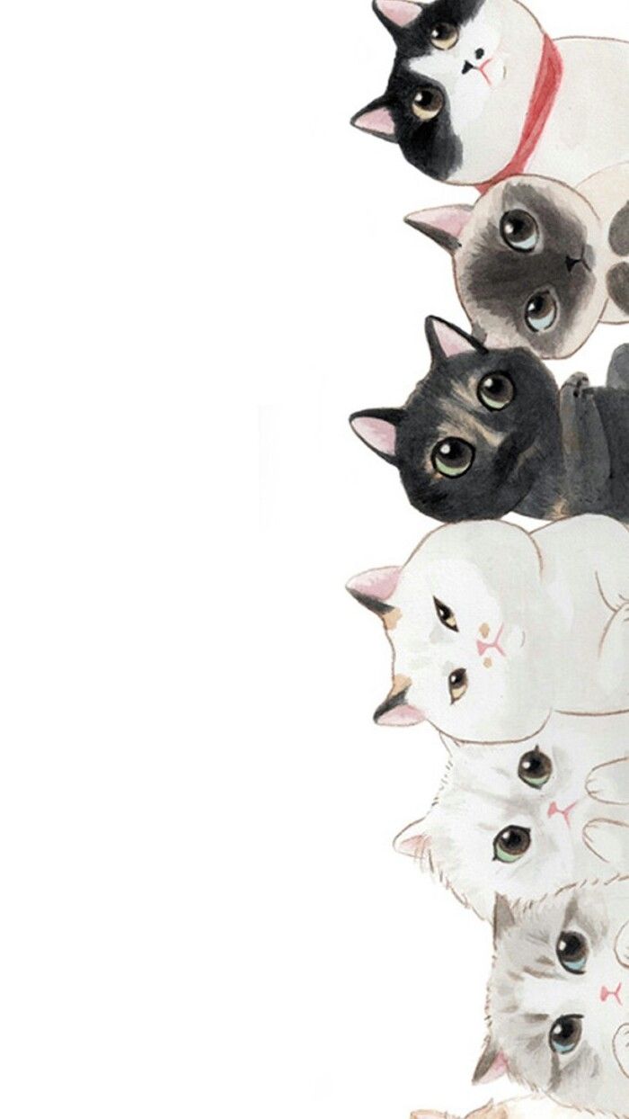 Papel para celular. Cat pattern wallpaper, iPhone wallpaper cat, Cat phone wallpaper
