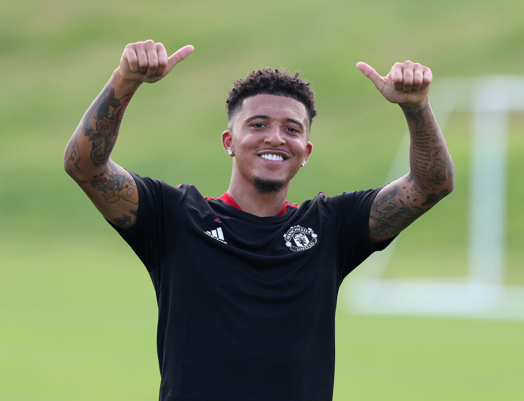 Photos: First image of Jadon Sancho training for Manchester United In Focus