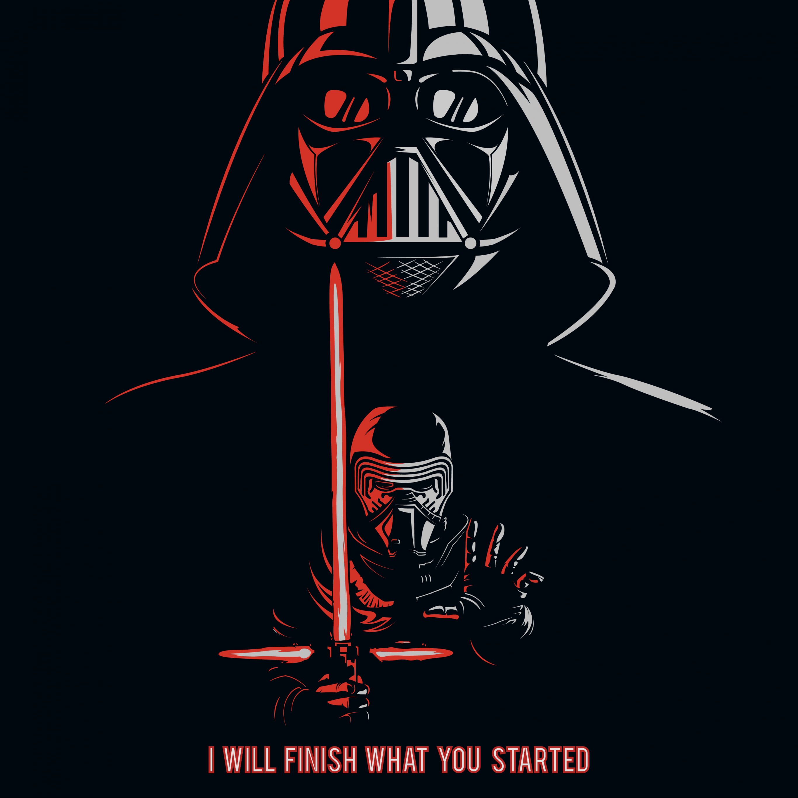 Kylo Ren Wallpaper 4K, Darth Vader, Black background, Popular quotes, Black/ Dark