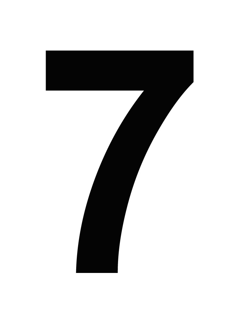 number 7 vector png