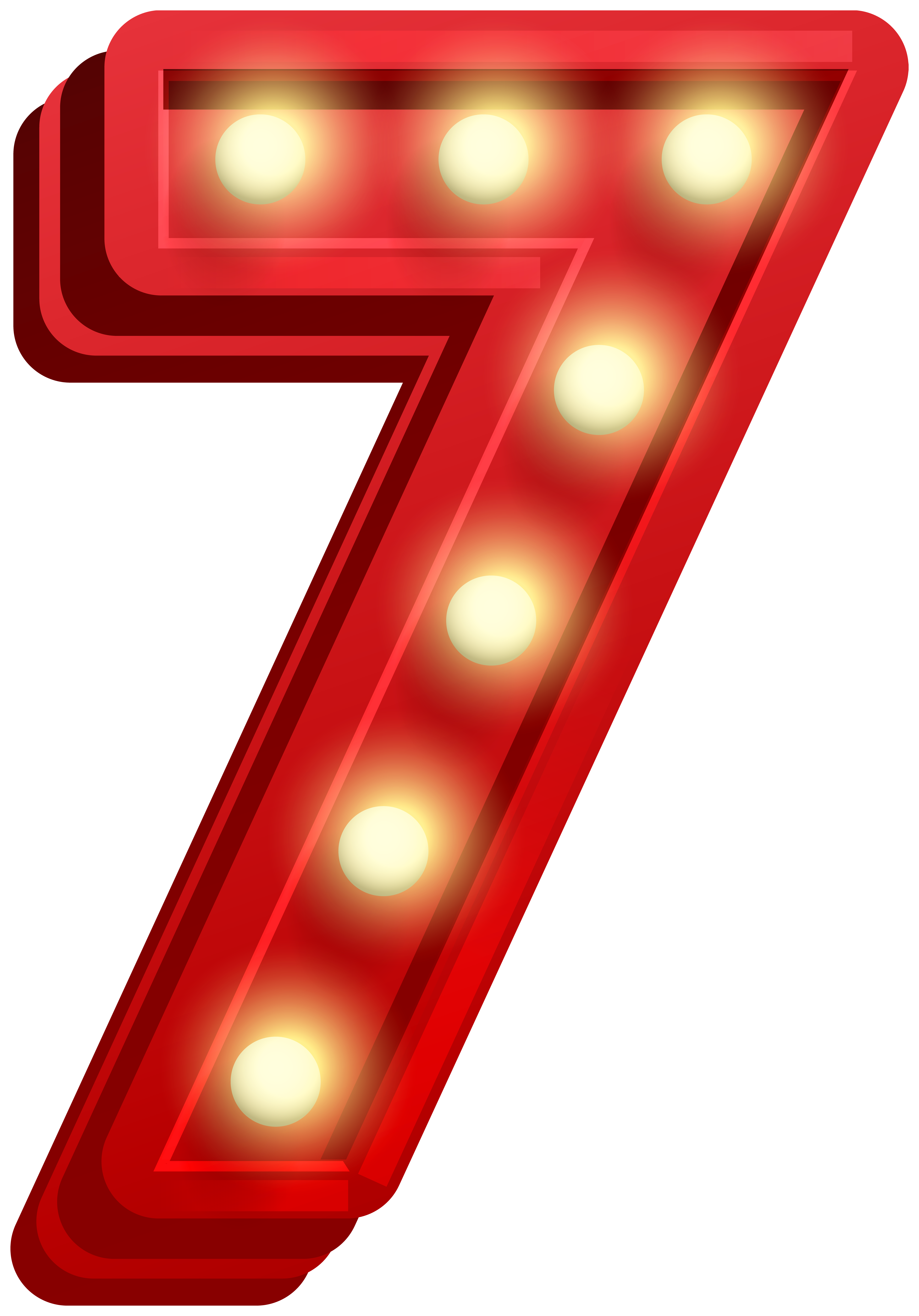 Number Seven Glowing PNG Clip Art Image​-Quality Free Image and Transparent PNG Clipart