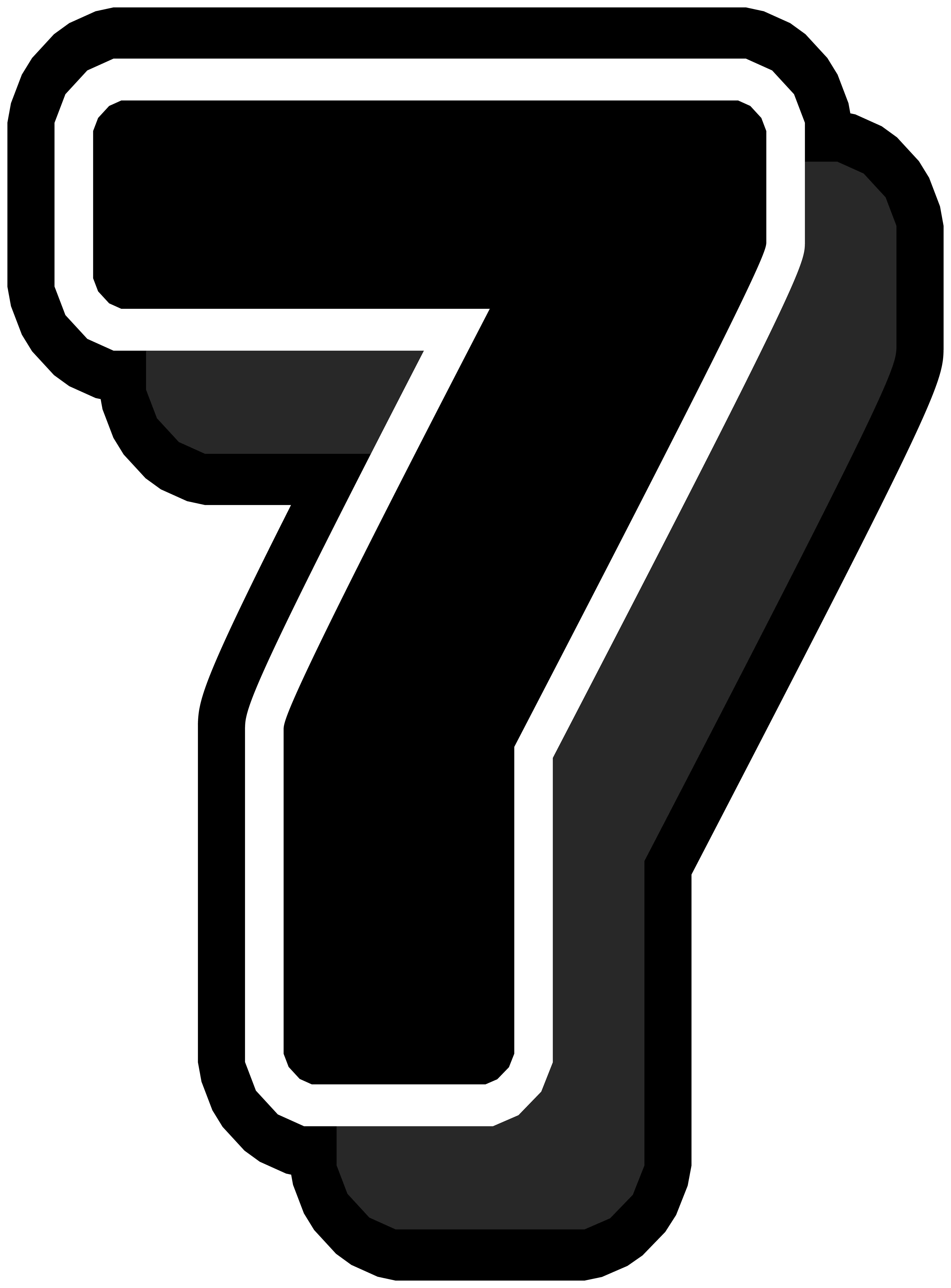 Seven Black Number PNG Clipart​-Quality Free Image and Transparent PNG Clipart