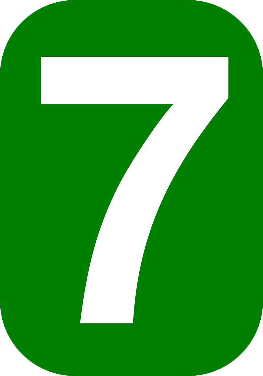 Number Seven Rectangle vector graphic