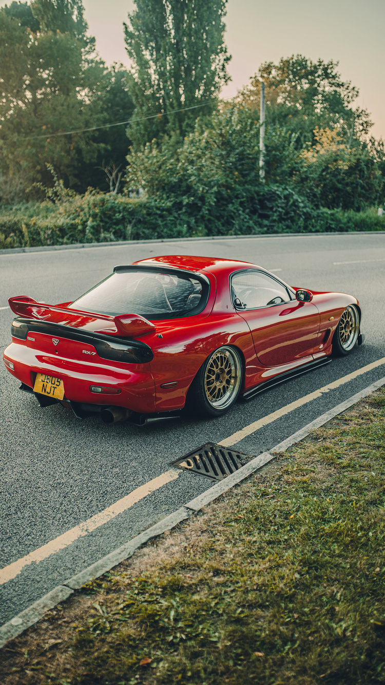 Red Mazda Rx7 iPhone 6, iPhone 6S, iPhone 7 HD 4k Wallpaper, Image, Background, Photo and Picture