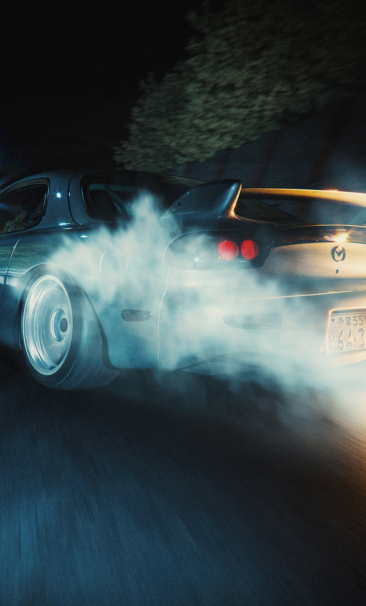 Mazda Rx7 Drifting Night 4k iPhone HD 4k Wallpaper, Image, Background, Photo and Picture