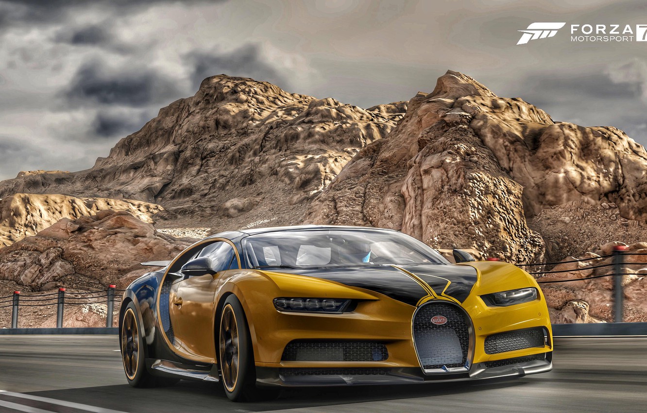 Wallpaper Bugatti, Microsoft, game, Chiron, Forza Motorsport - for desktop, section игры