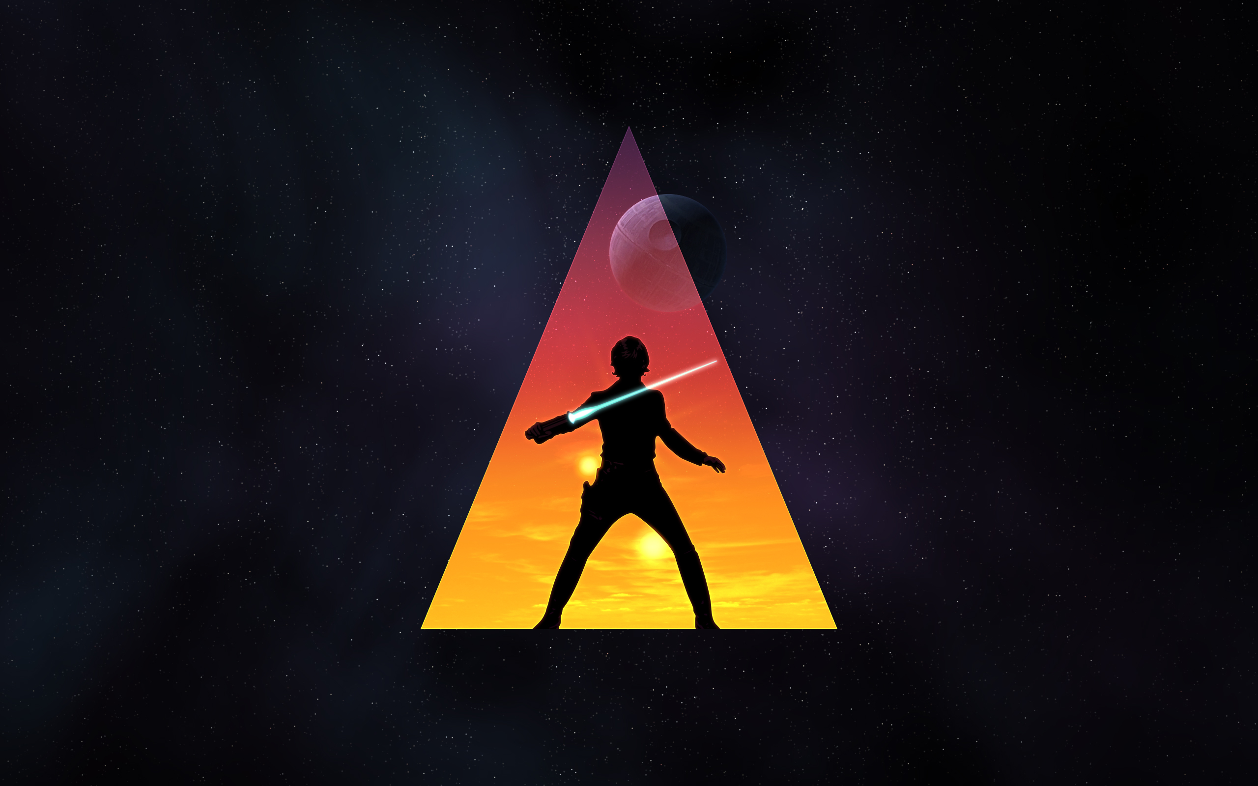 Star Wars Death Star Jedi Luke Skywalker Lightsaber Sci Fi Wallpaperx1600