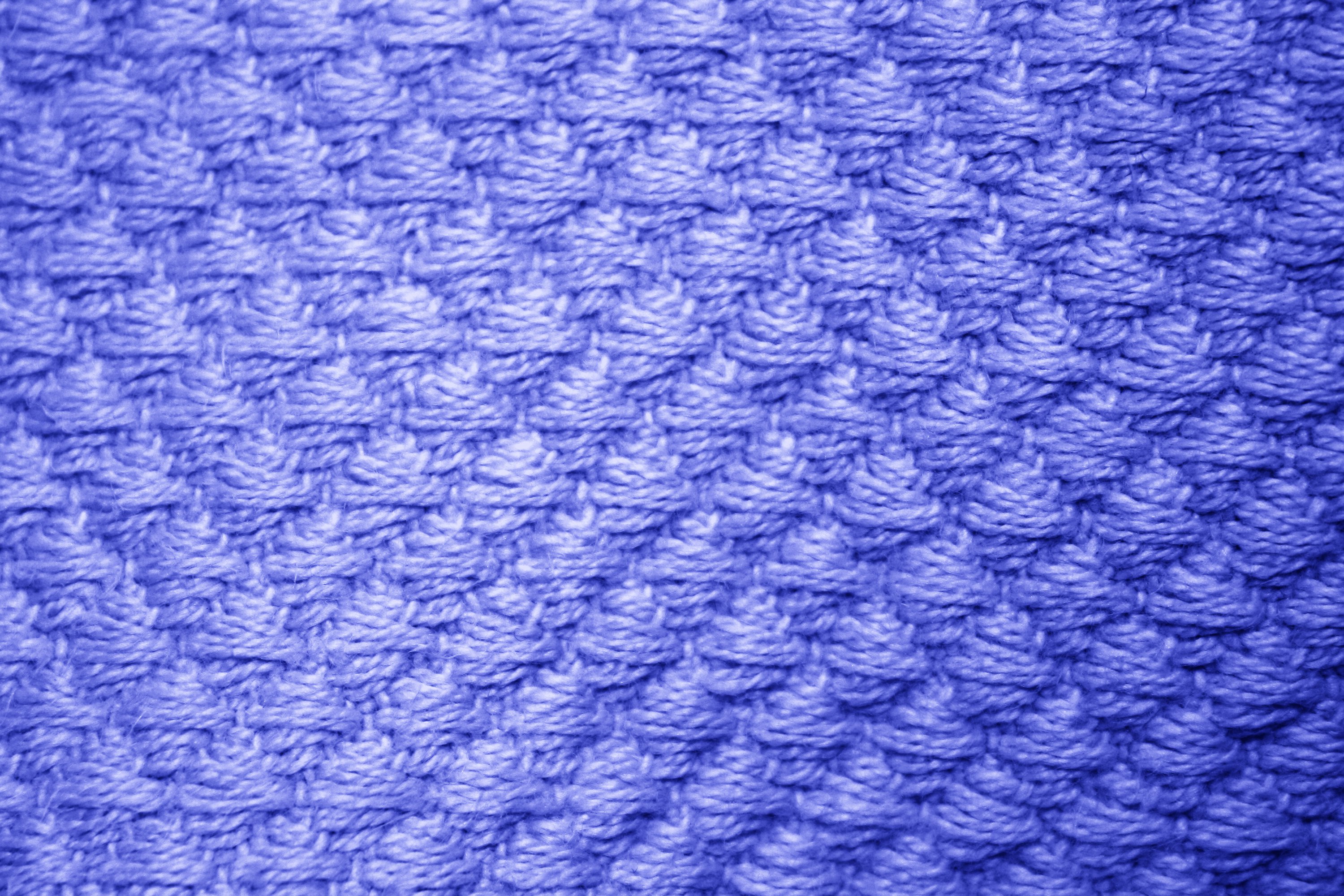Royal Blue Diamond Patterned Blanket Close Up Texture Picture. Free Photograph. Photo Public Domain