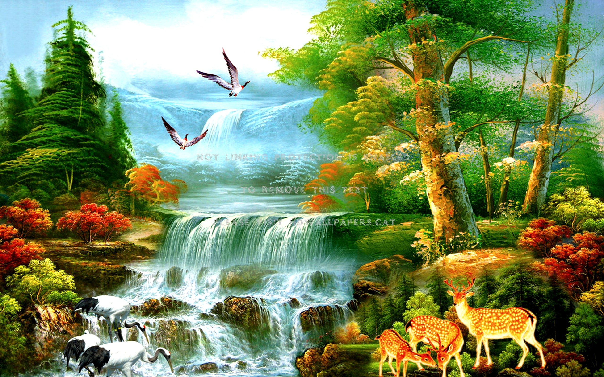 Paradise Land with Beautiful Gardens Waterfalls and Flowers Magical  Idyllic Background with Many Flowers in Eden Generative Ai Stock  Illustration  Illustration of beautiful magical 278828137