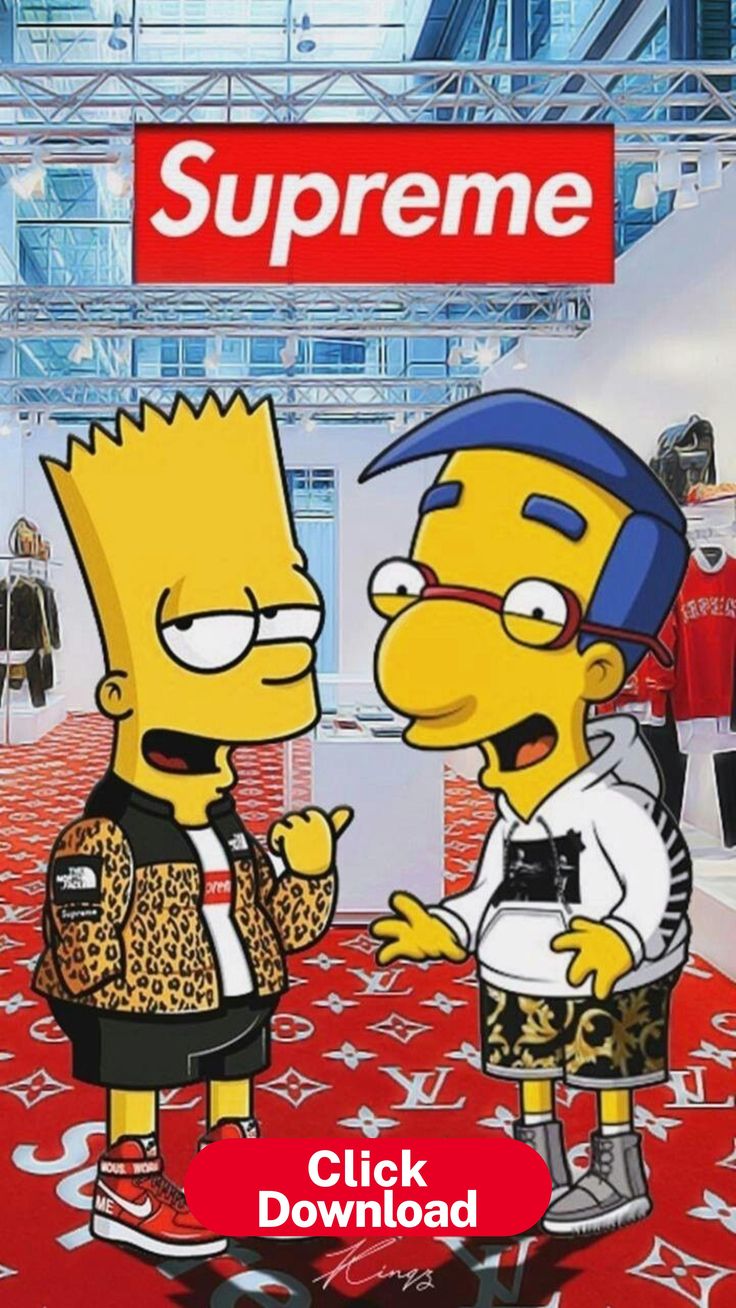 Bartsm. Phone Wallapers HD Download. Supreme wallpaper, Supreme wallpaper hd, Bart simpson
